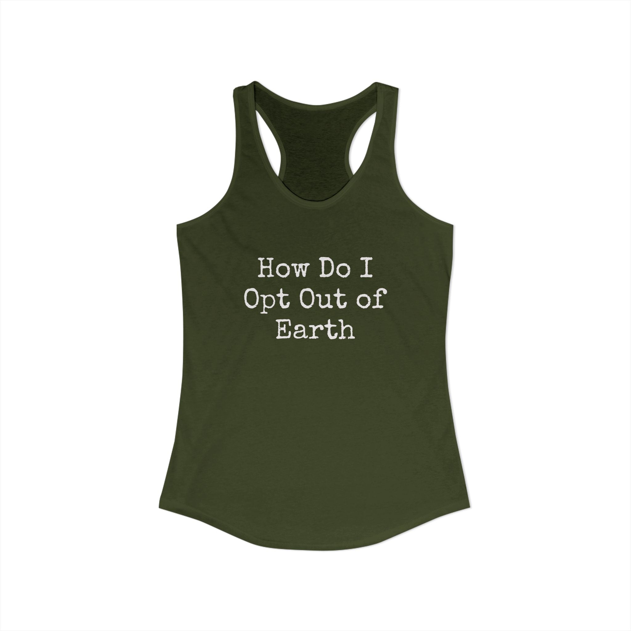 Opt Out Women's Racerback Tank