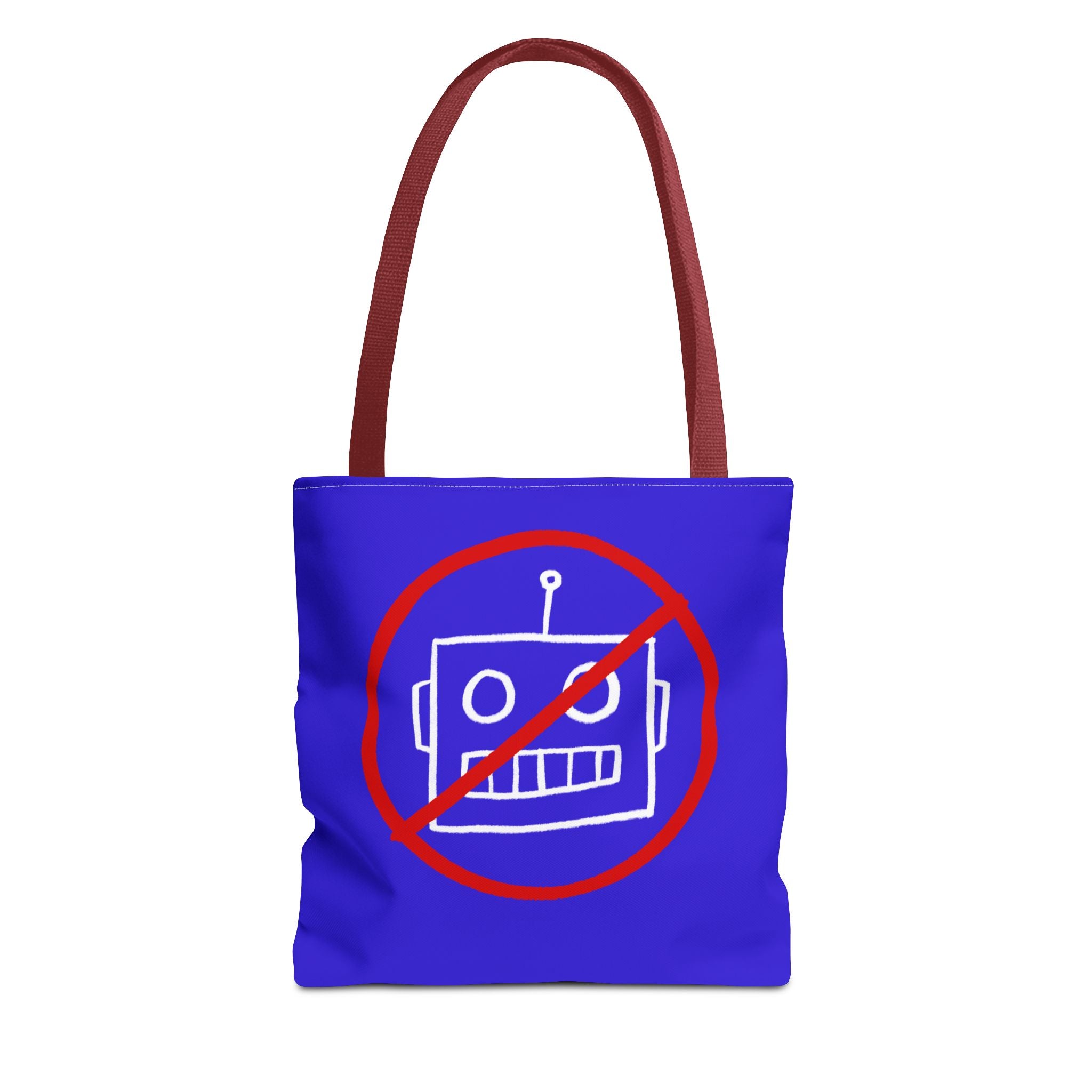 NO AI Robot Tote Bag (AOP)