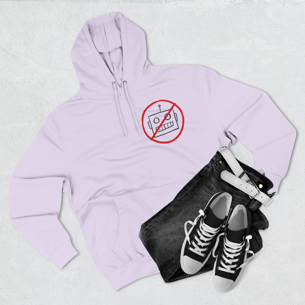 Robot Three-Panel Fleece Hoodie