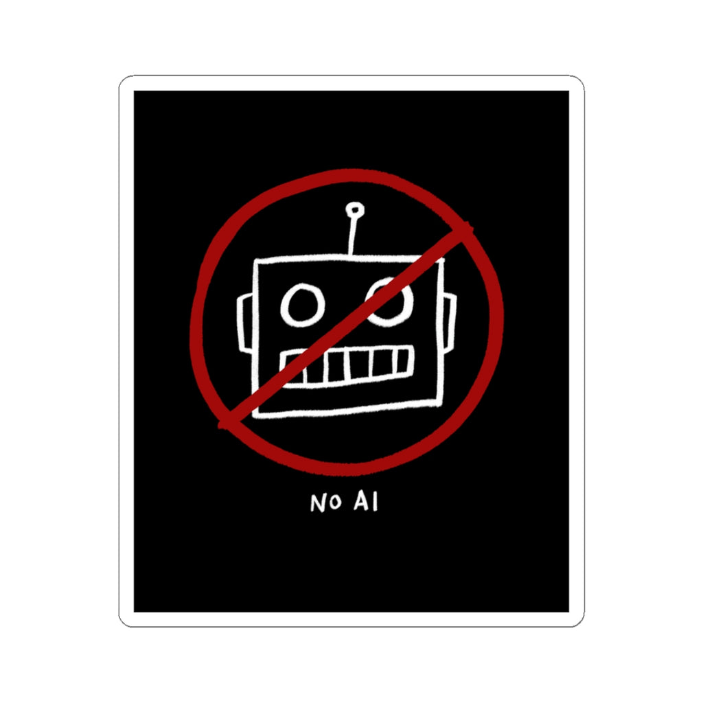 Anti AI Robot Kiss-Cut Stickers
