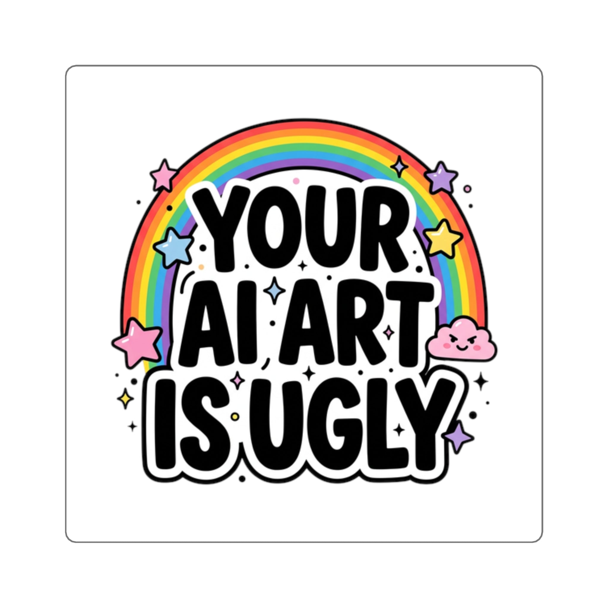 Ugly AI Square Stickers