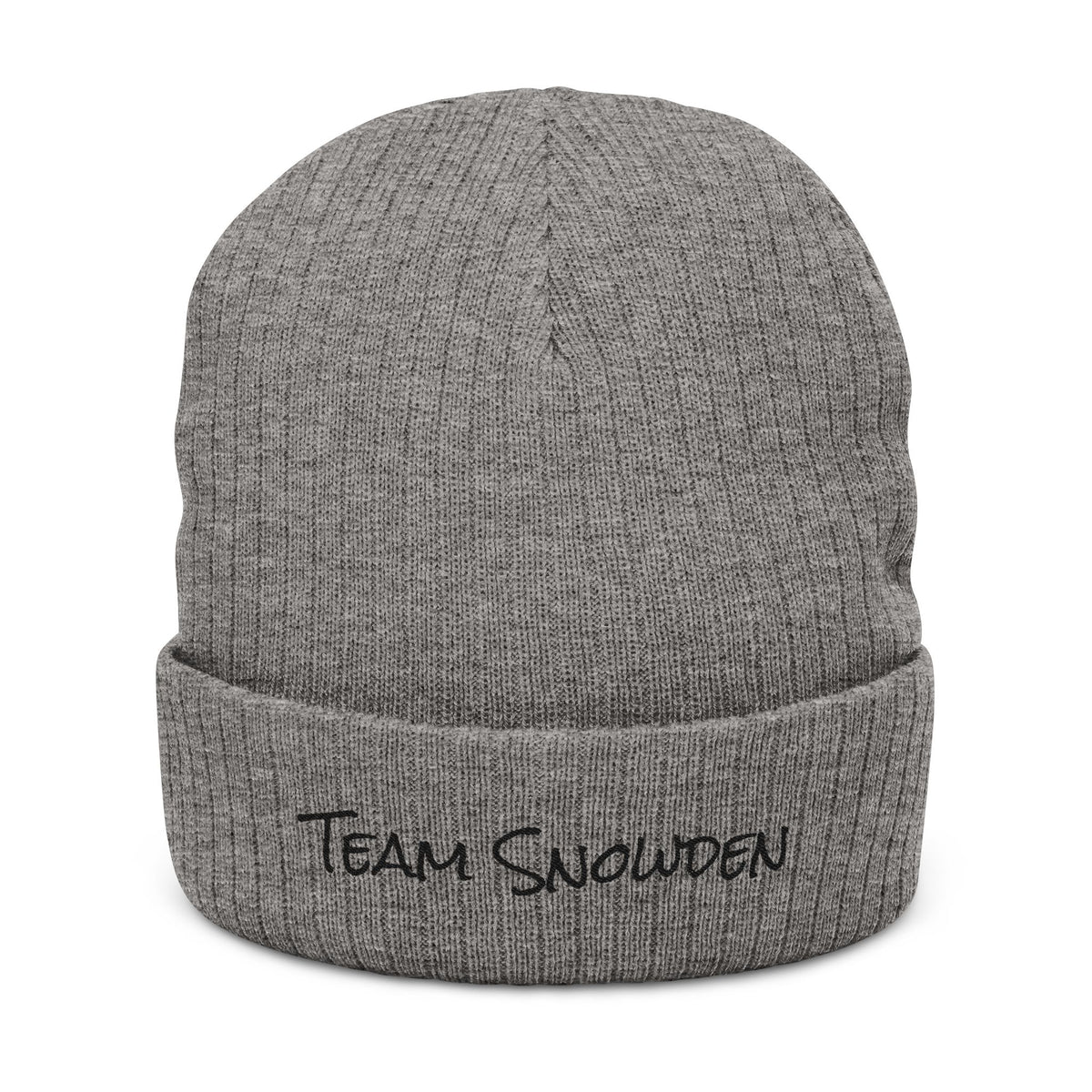 Team Snowden Ribbed Knit Beanie (Embroidery)