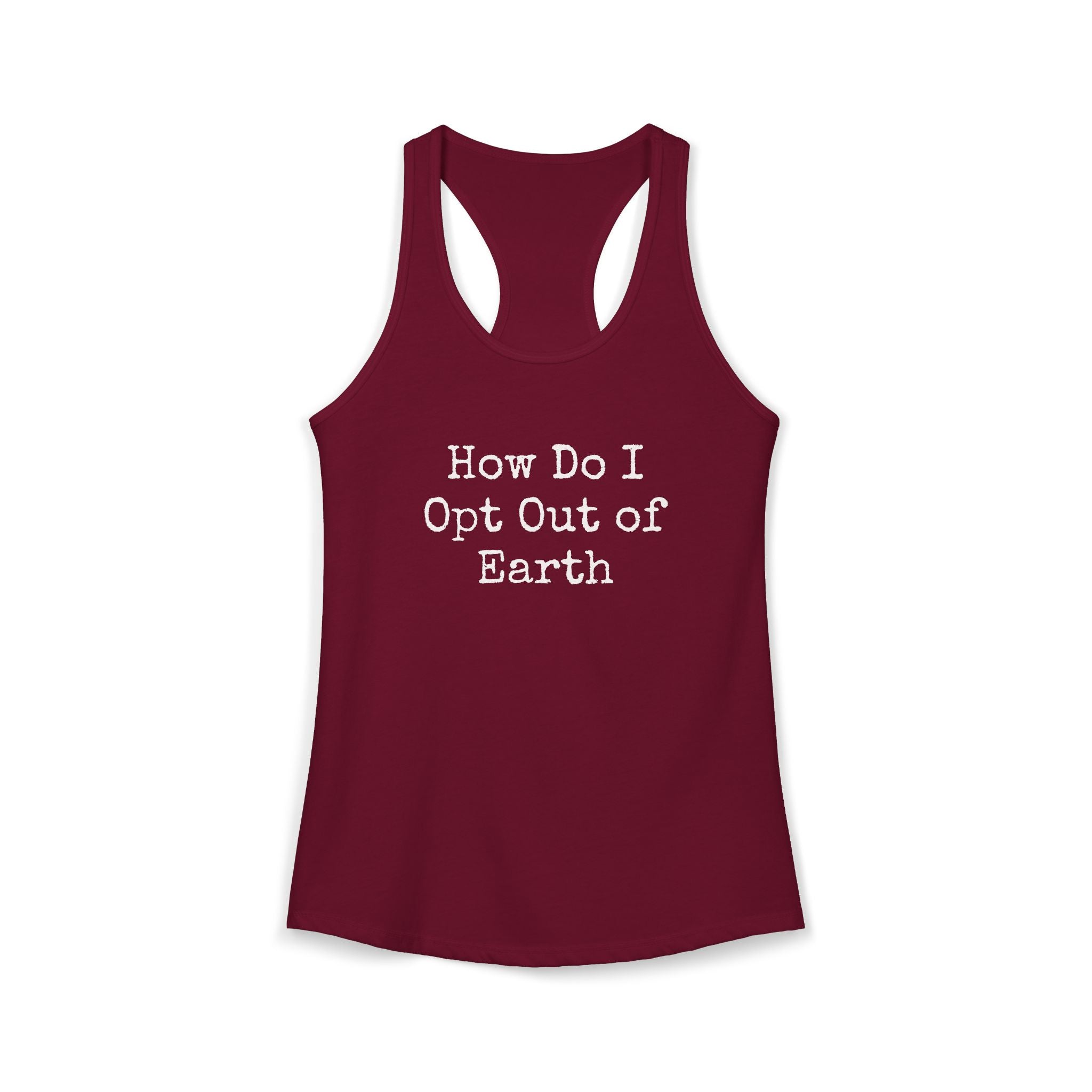 Opt Out Women's Racerback Tank