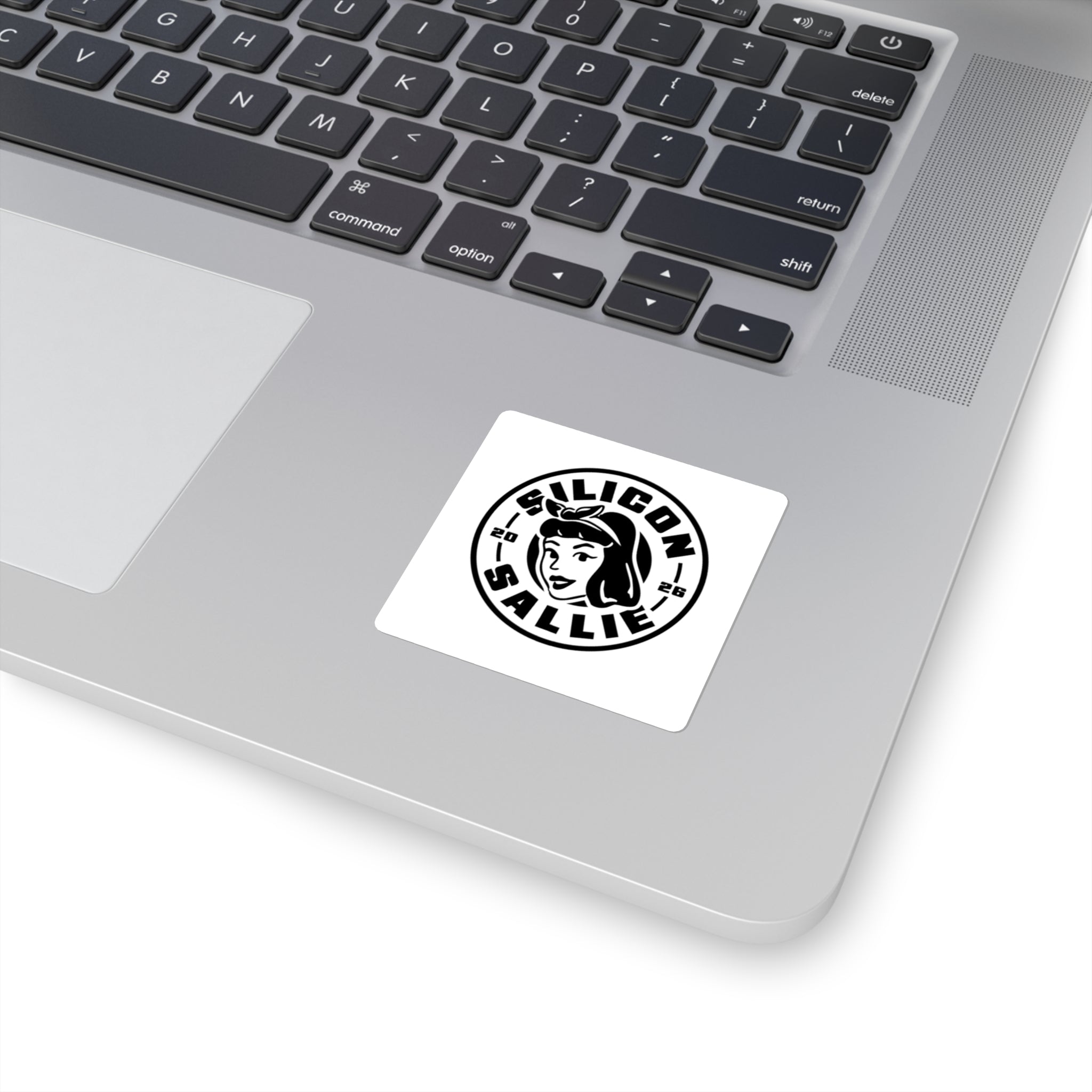 Silicon Sallie Square Stickers