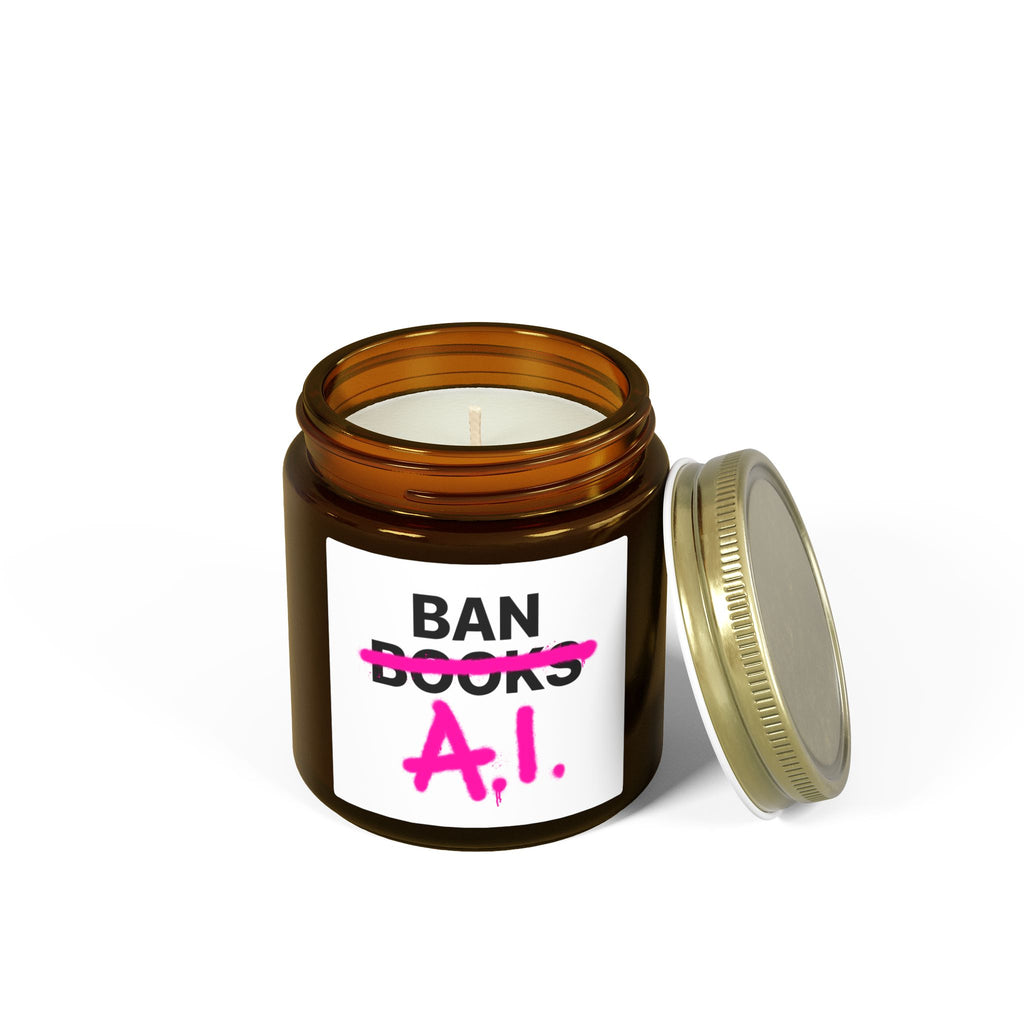 Ban AI not Books Scented Candle, 4oz