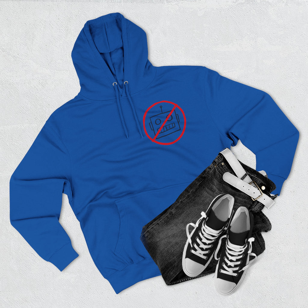 Robot Three-Panel Fleece Hoodie