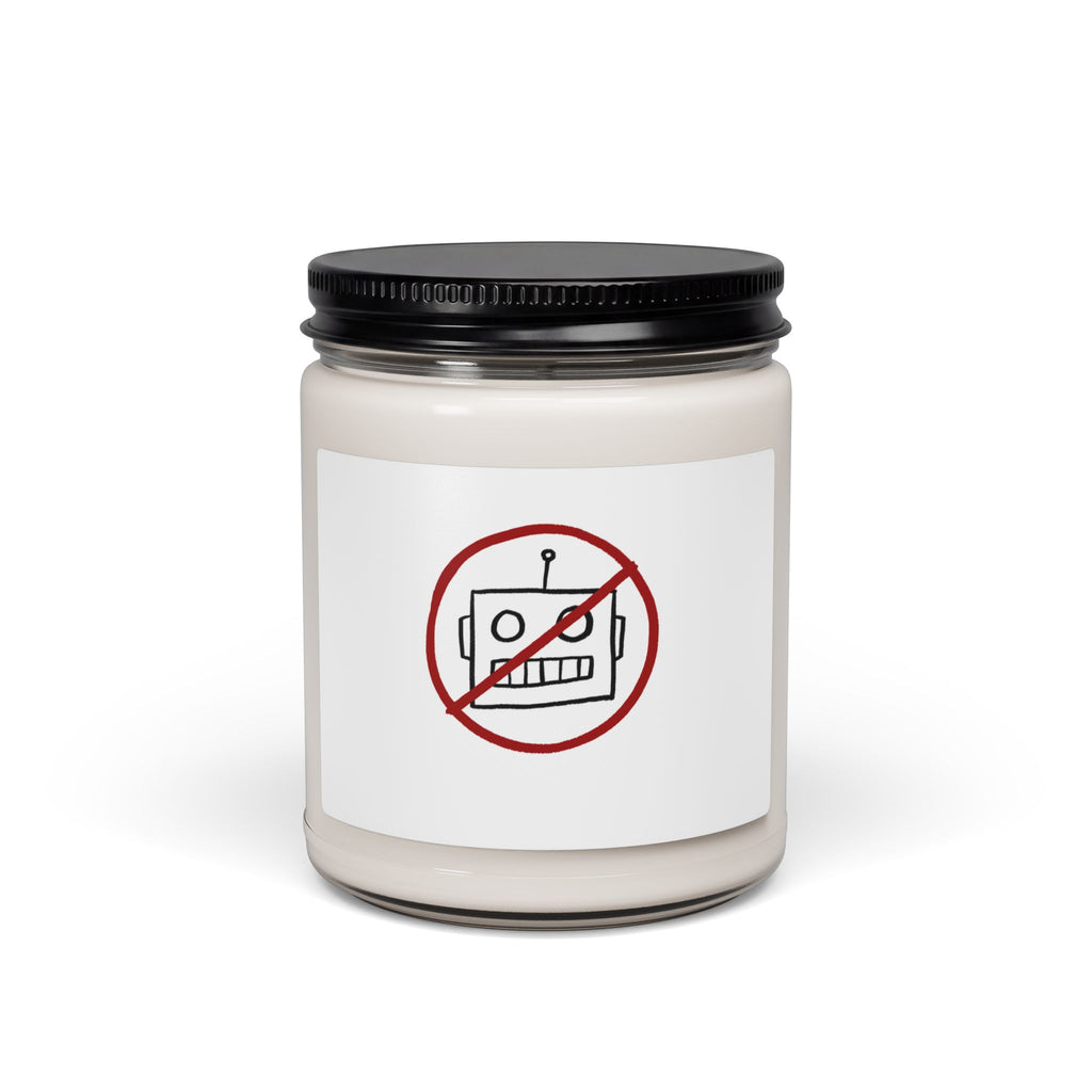 No AI Robot Scented Soy Candle, 9oz
