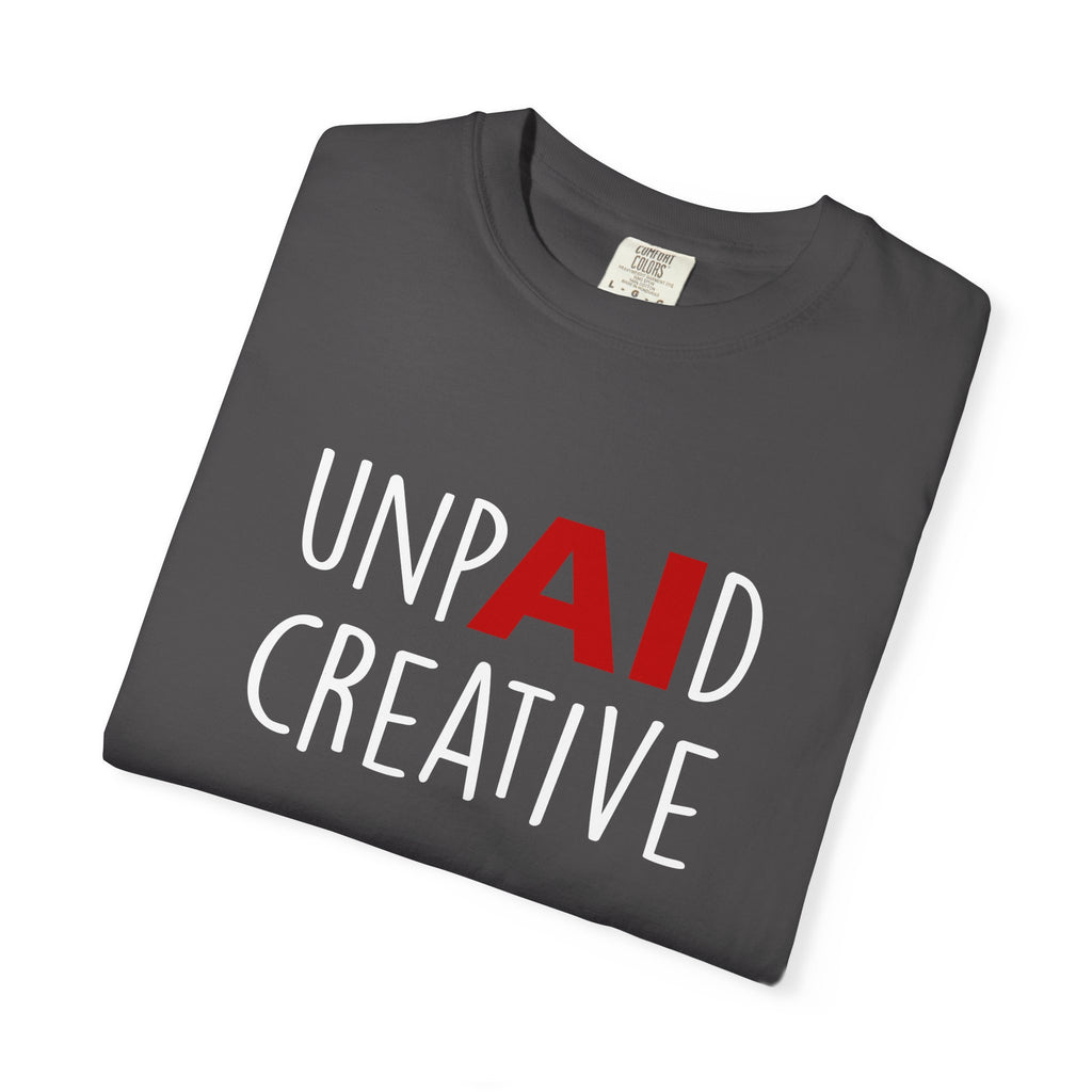 Anti-AI Unisex Garment-Dyed Tee For Creatives