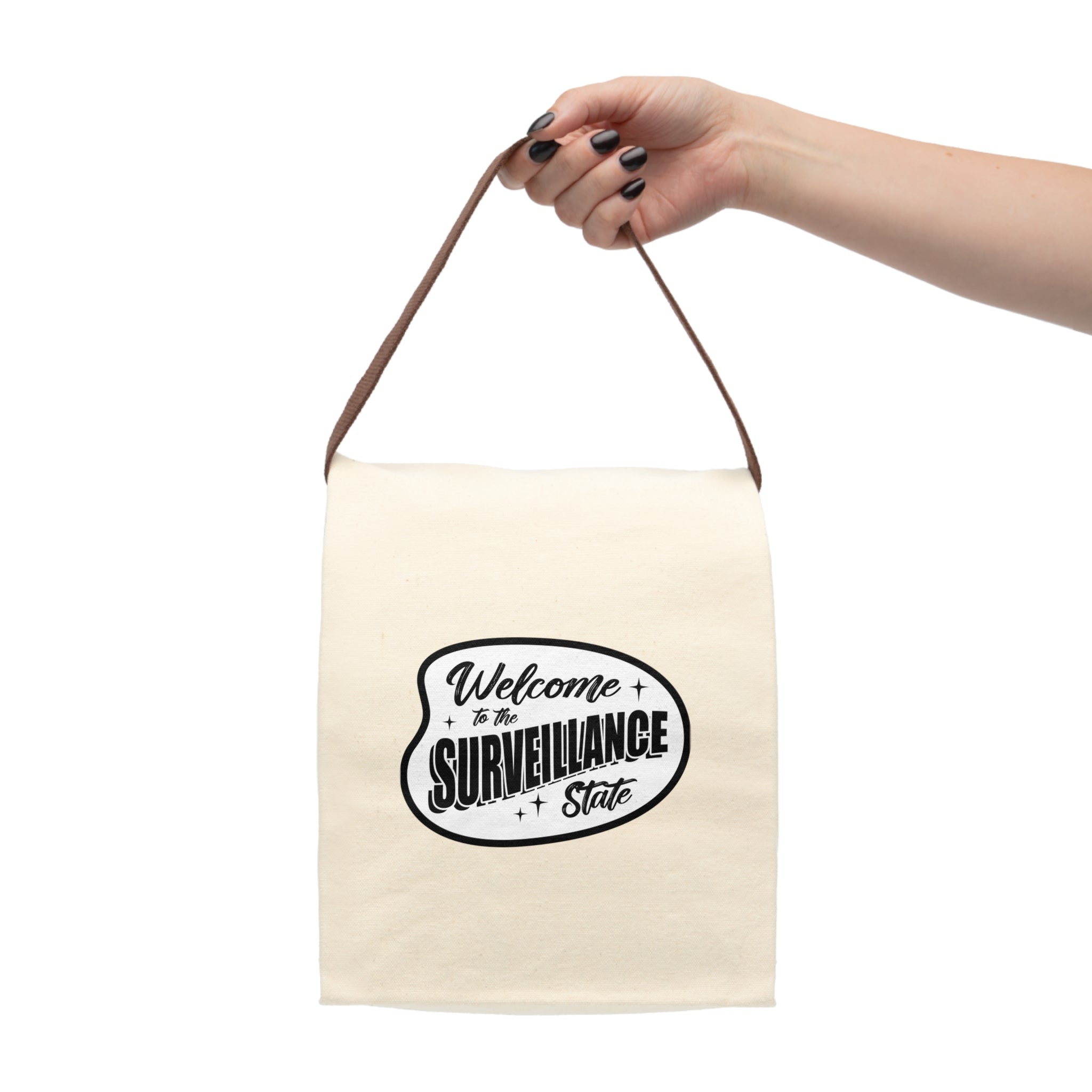 Surveillance State Canvas Lunch Bag With Strap