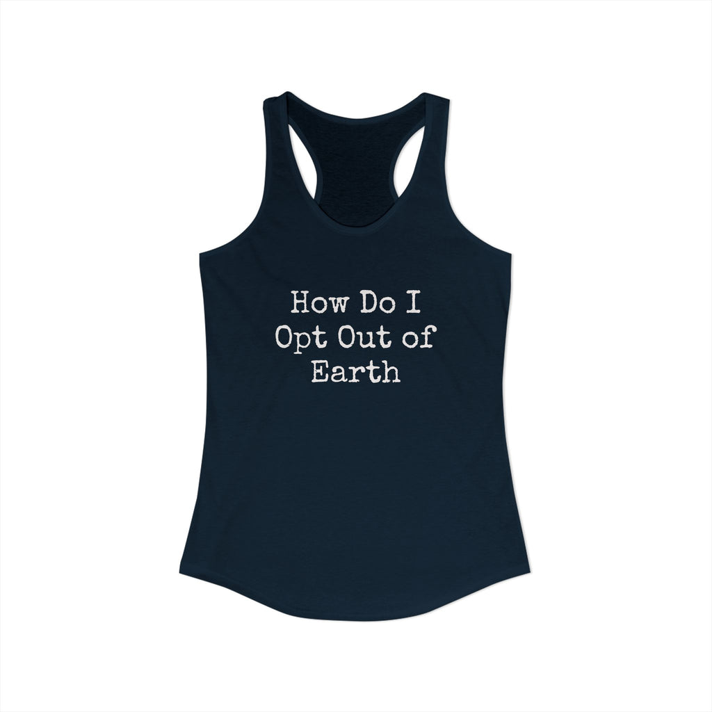 Opt Out Women's Racerback Tank