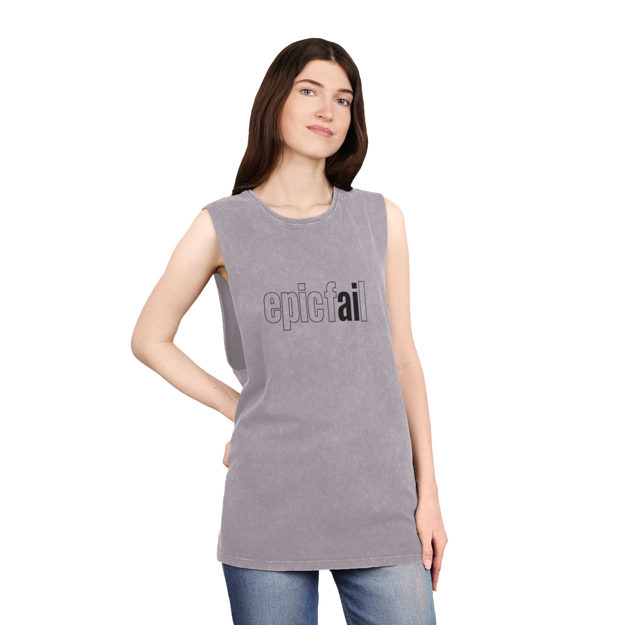 epic fAIL Unisex Stonewash Tank Top