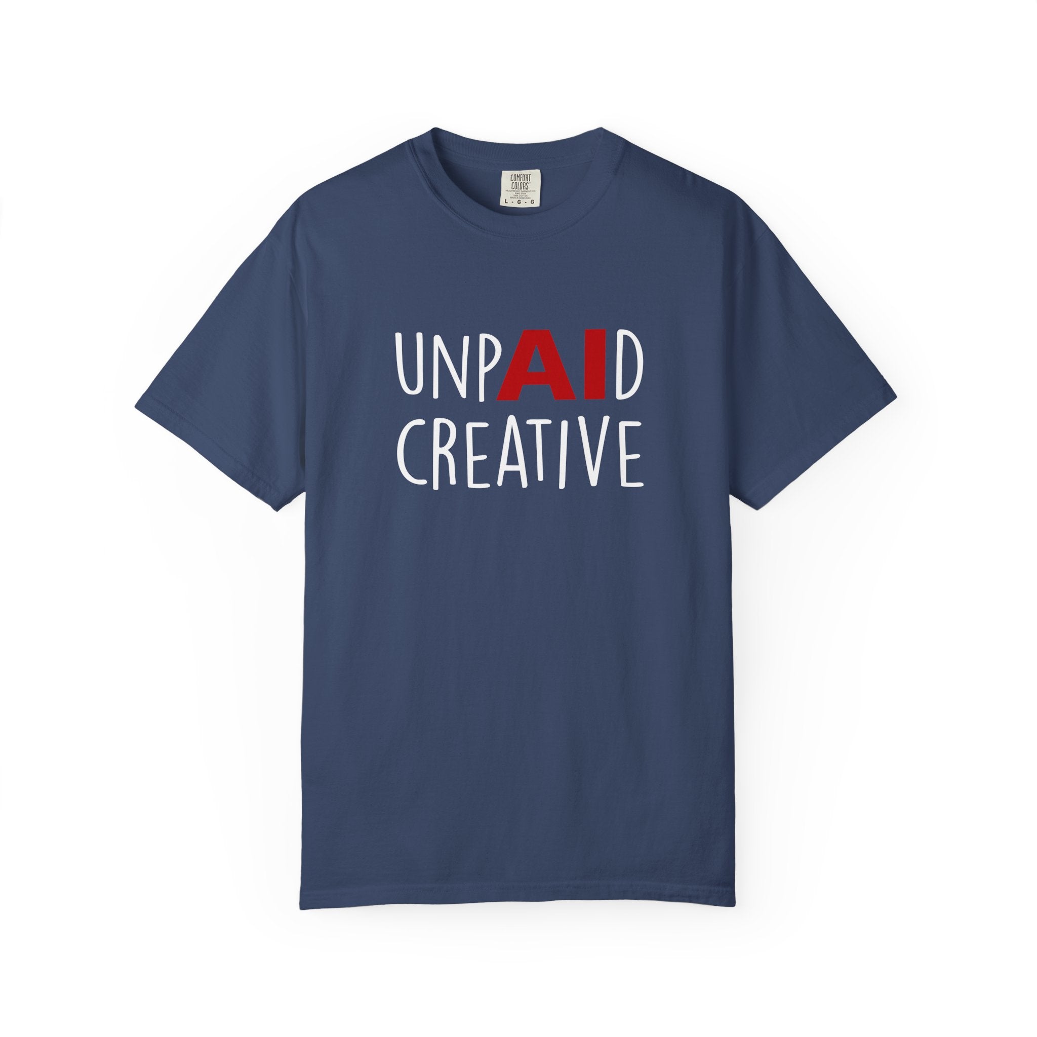 Anti-AI Unisex Garment-Dyed Tee For Creatives