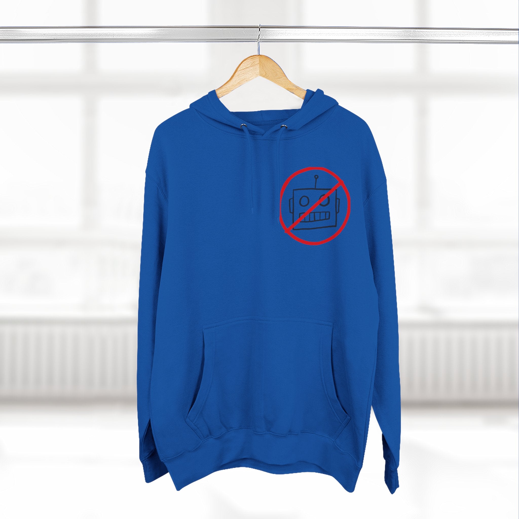 Robot Three-Panel Fleece Hoodie