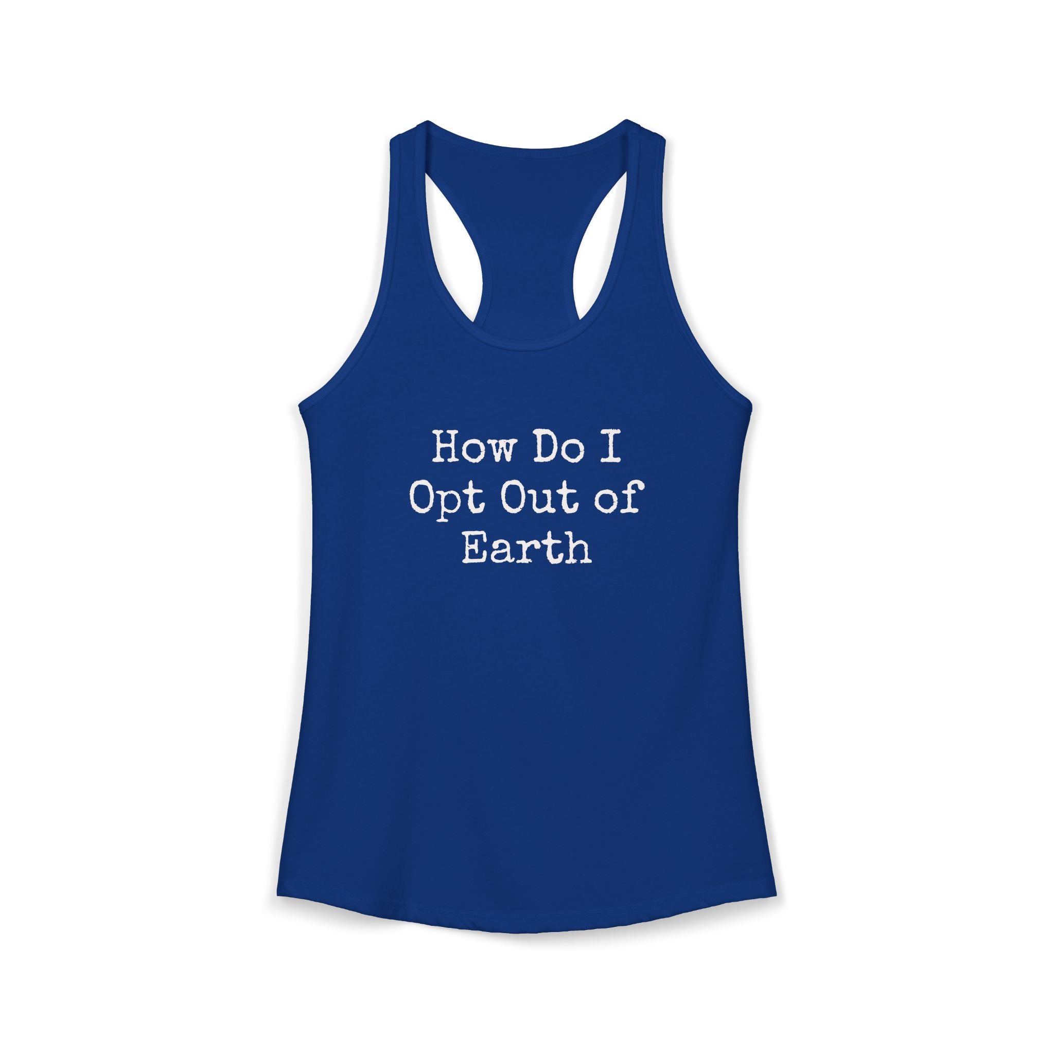 Opt Out Women's Racerback Tank
