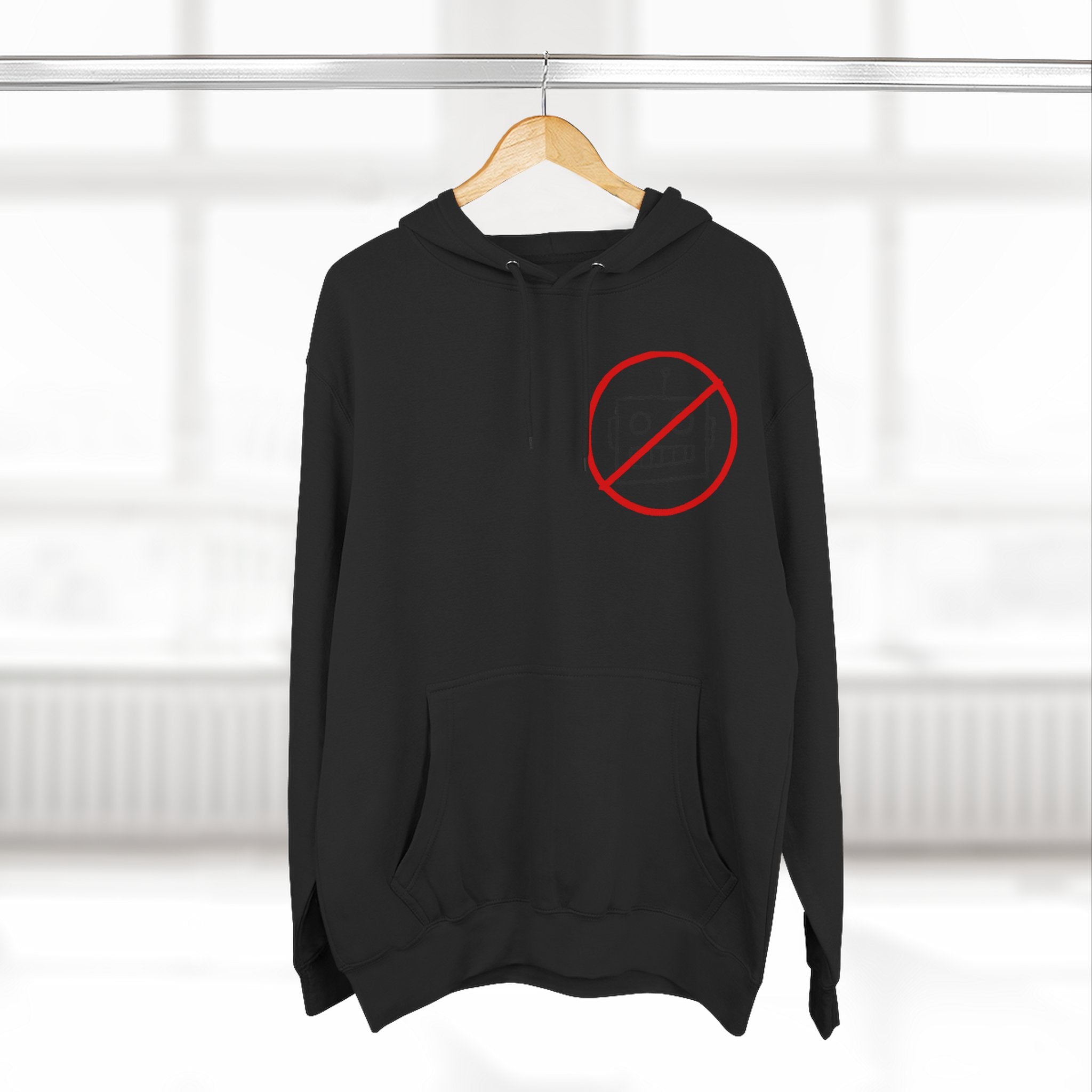 Robot Three-Panel Fleece Hoodie