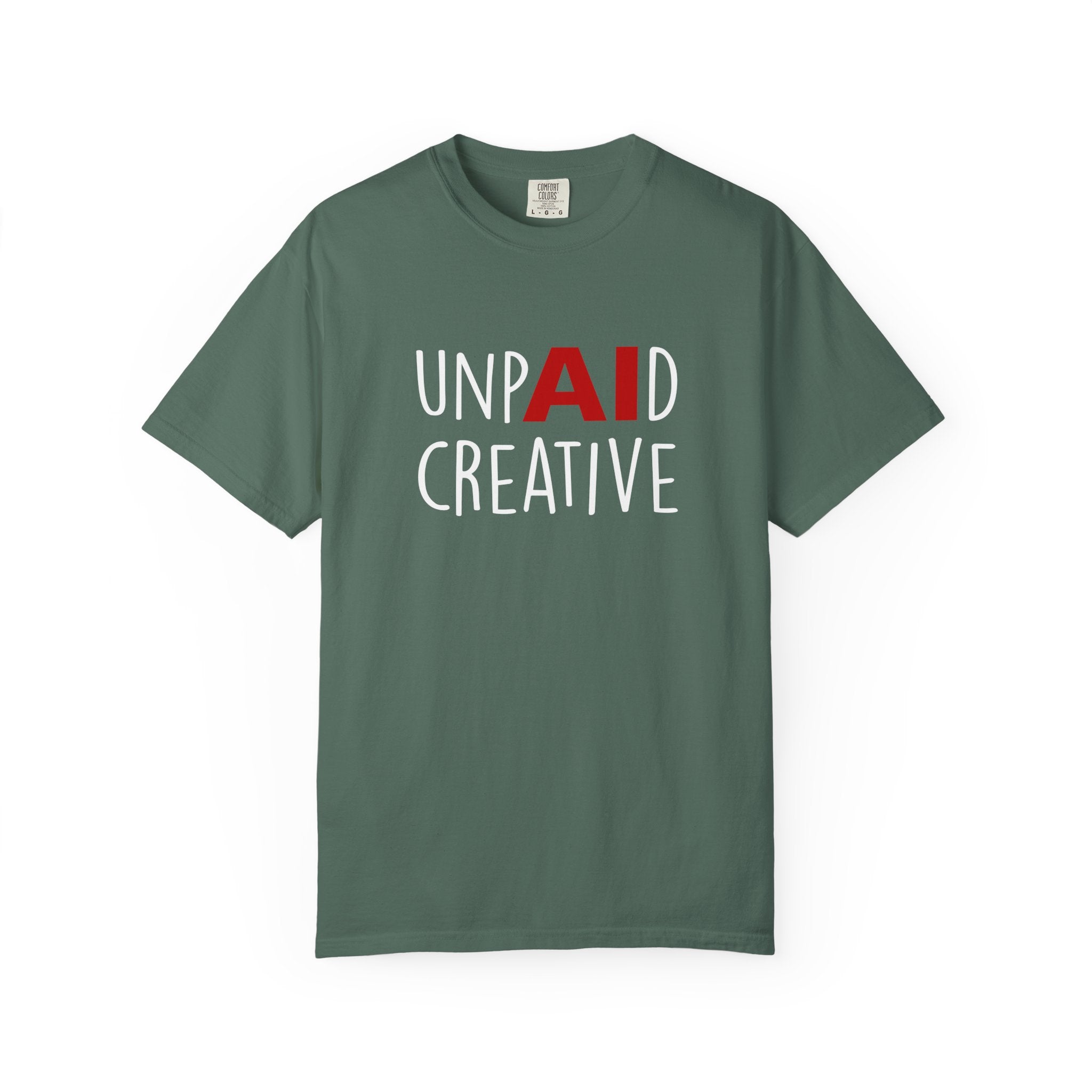 Anti-AI Unisex Garment-Dyed Tee For Creatives