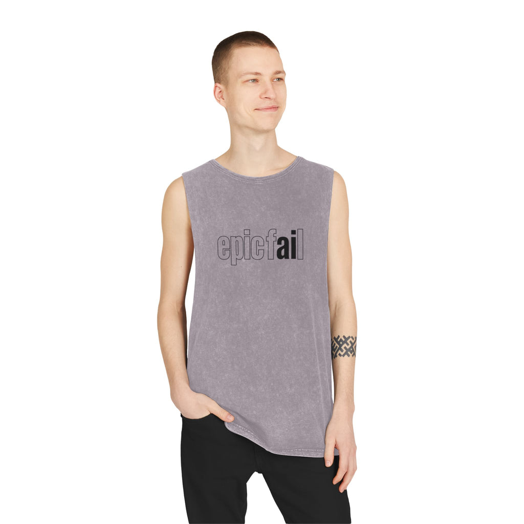 epic fAIL Unisex Stonewash Tank Top