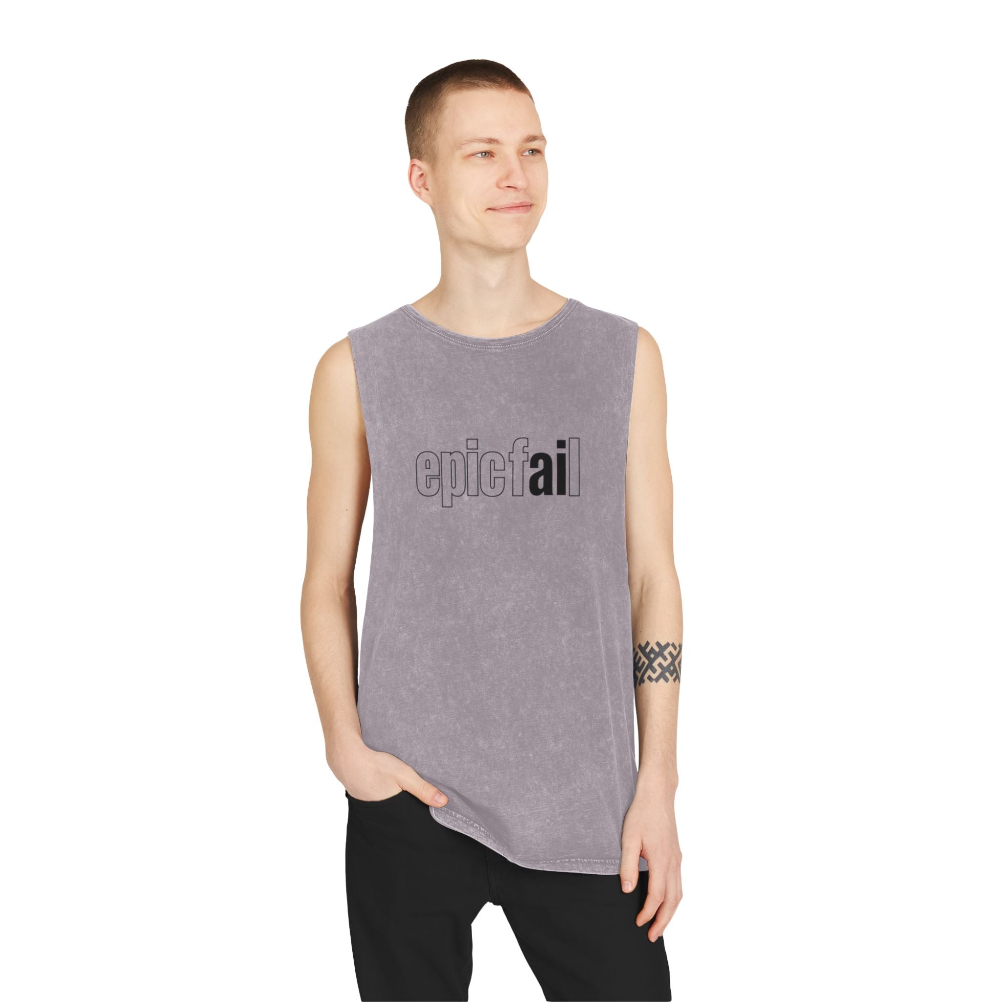 epic fAIL Unisex Stonewash Tank Top