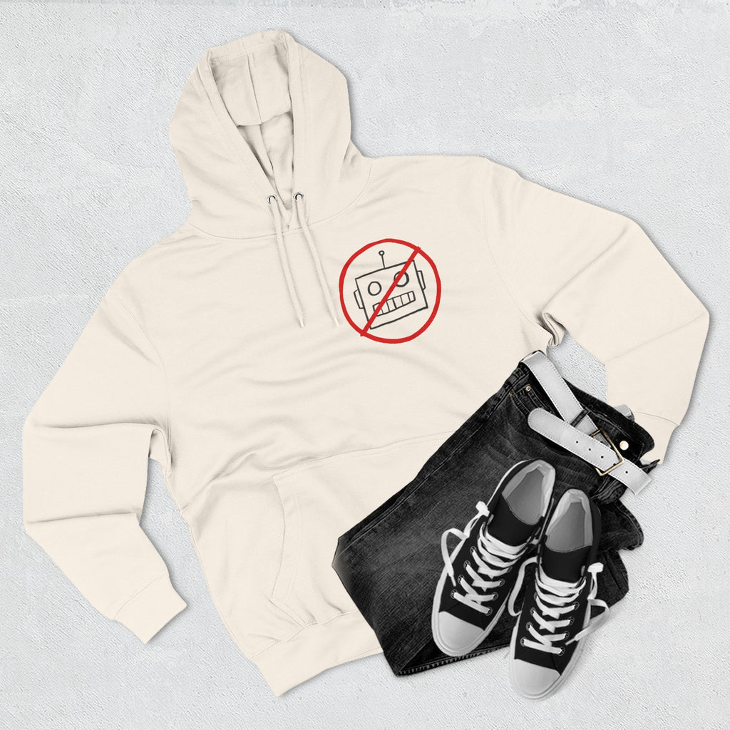 Robot Three-Panel Fleece Hoodie