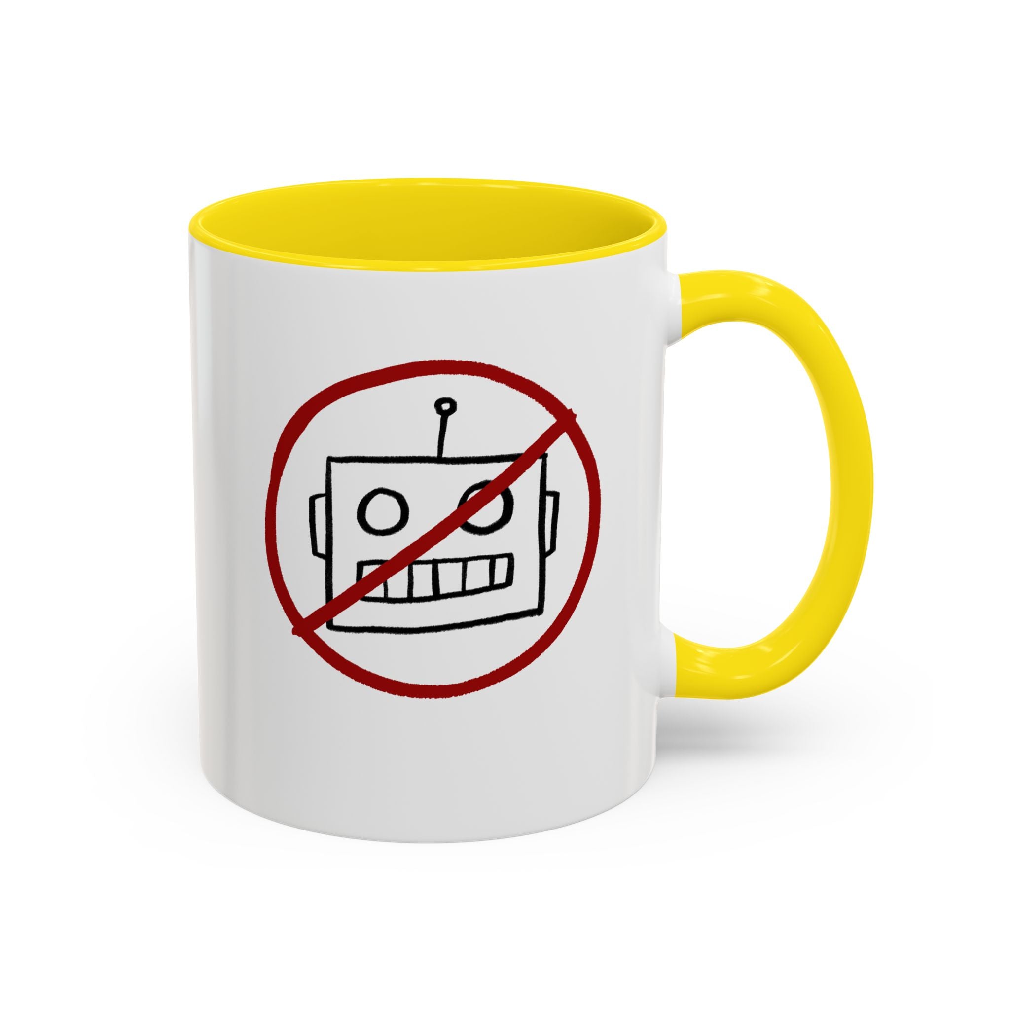 No AI Robot Coffee Mug (11 oz)