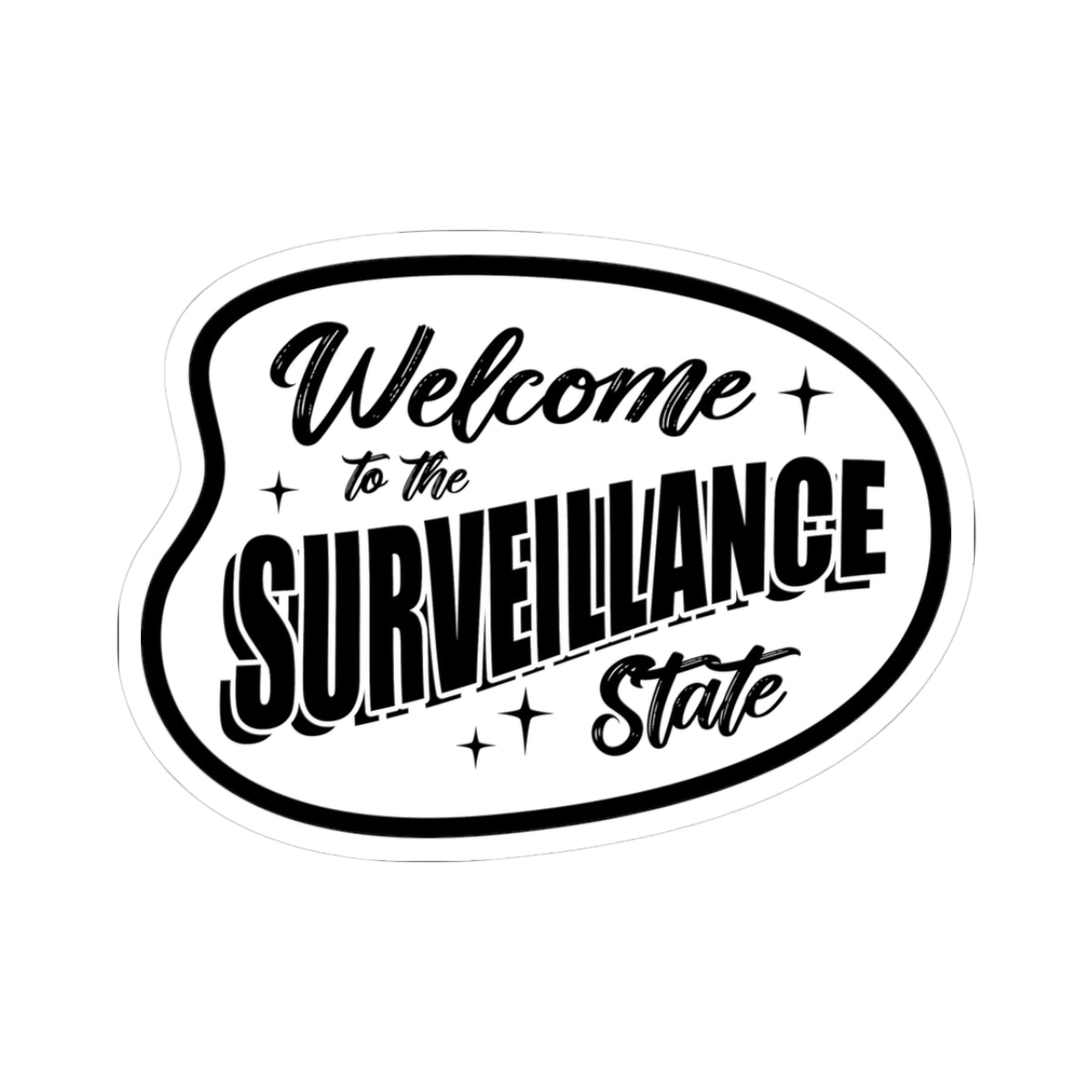 Stop AI Surveillance Kiss-Cut Stickers