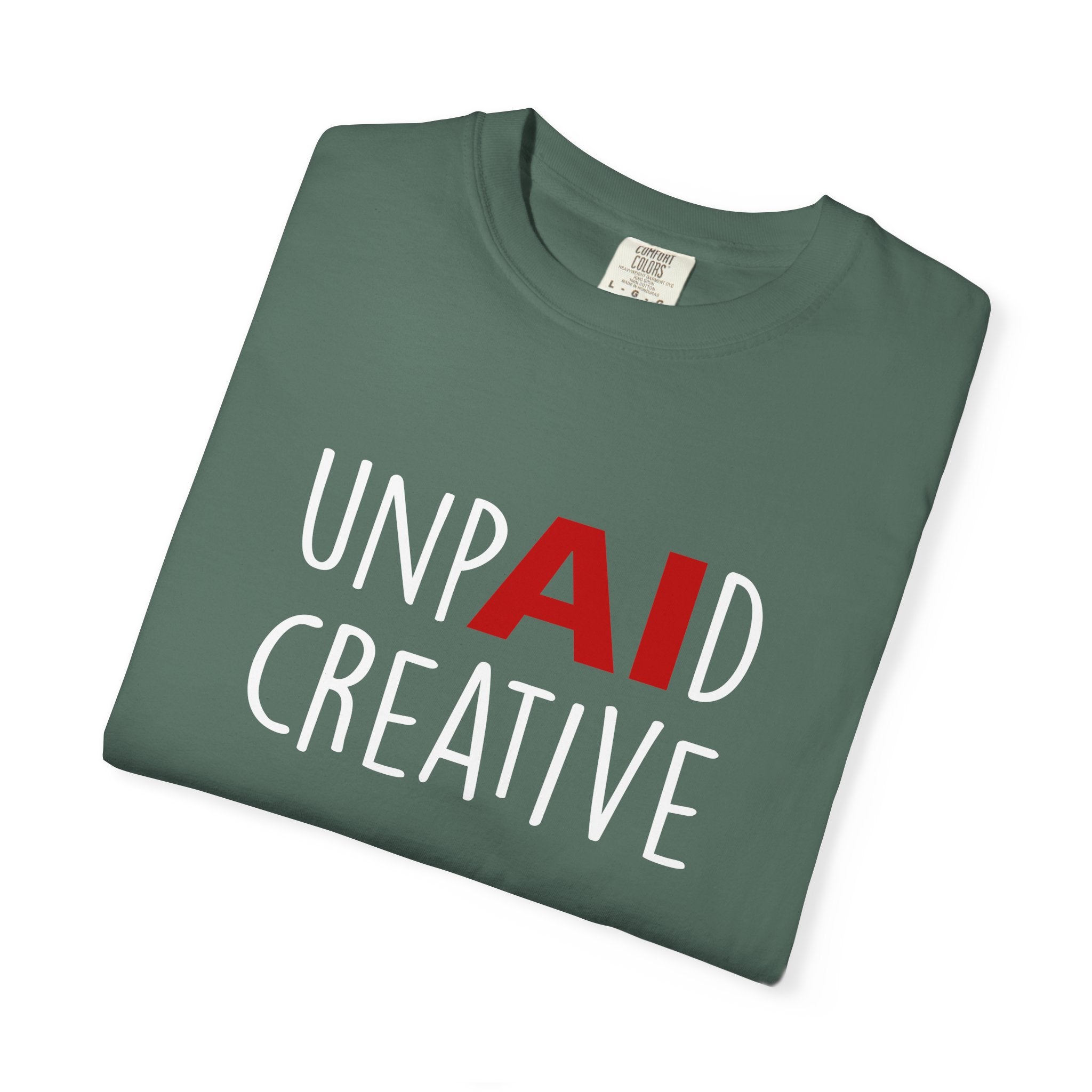 Anti-AI Unisex Garment-Dyed Tee For Creatives