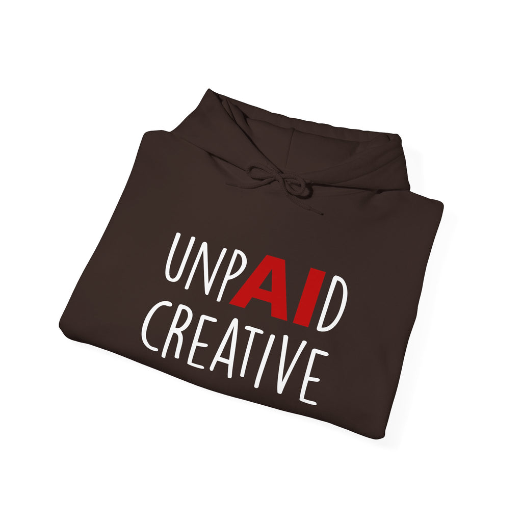 UnpAId Creative No AI Unisex Hooded Sweatshirt