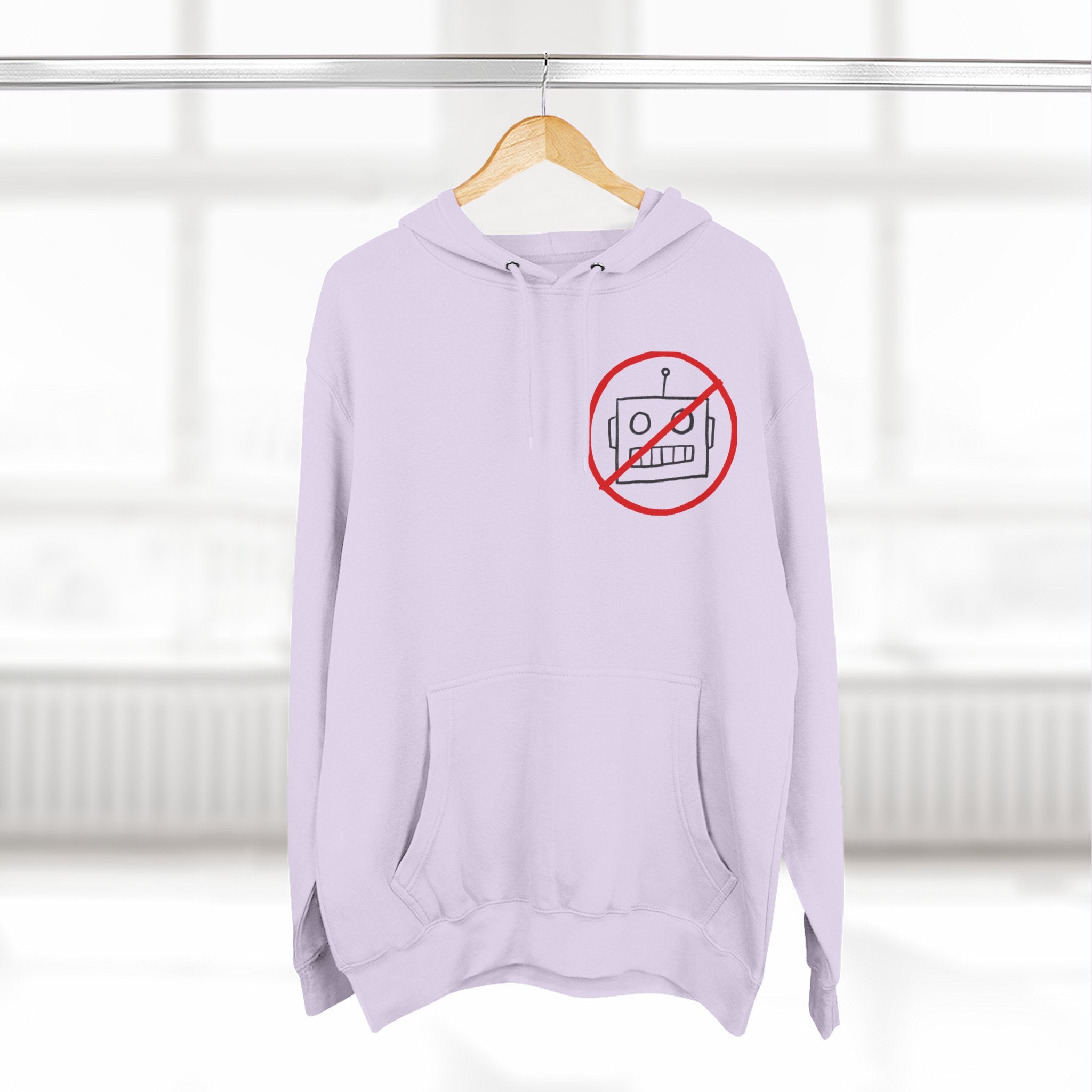 Robot Three-Panel Fleece Hoodie