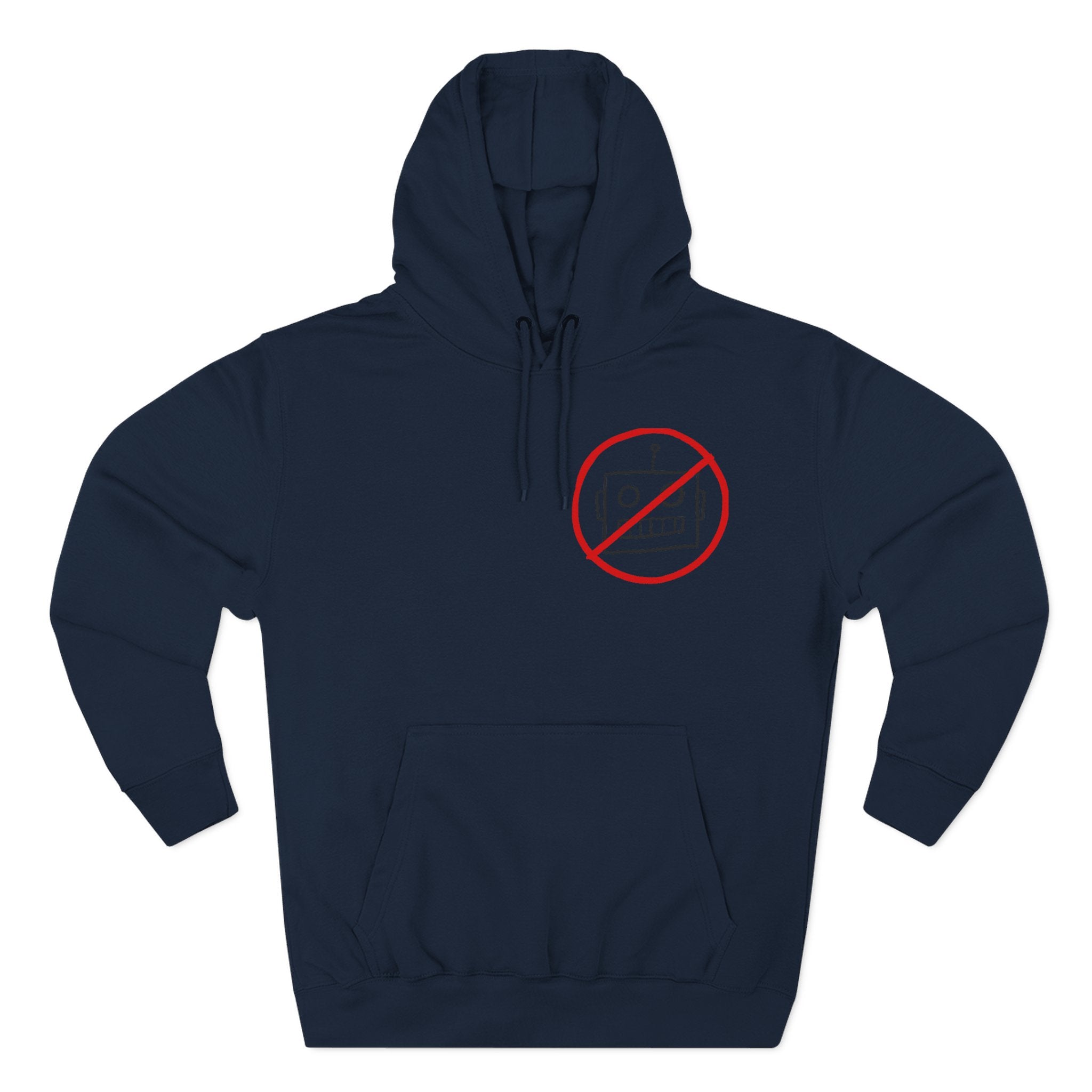 Robot Three-Panel Fleece Hoodie