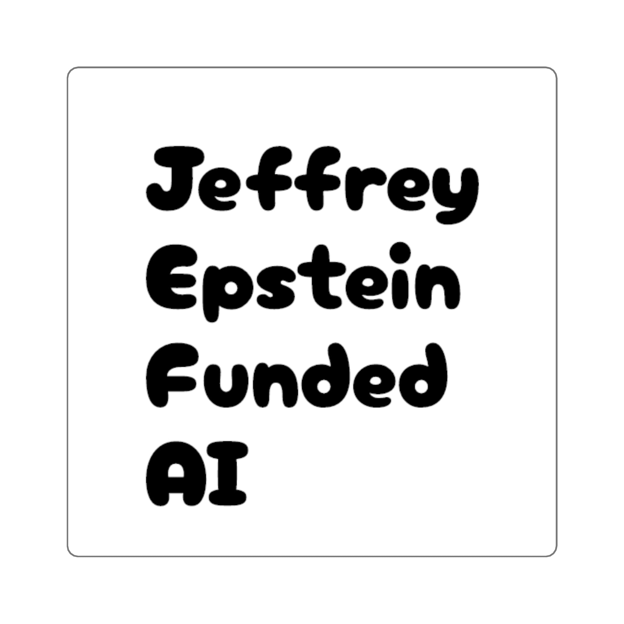Epstein AI Square Stickers