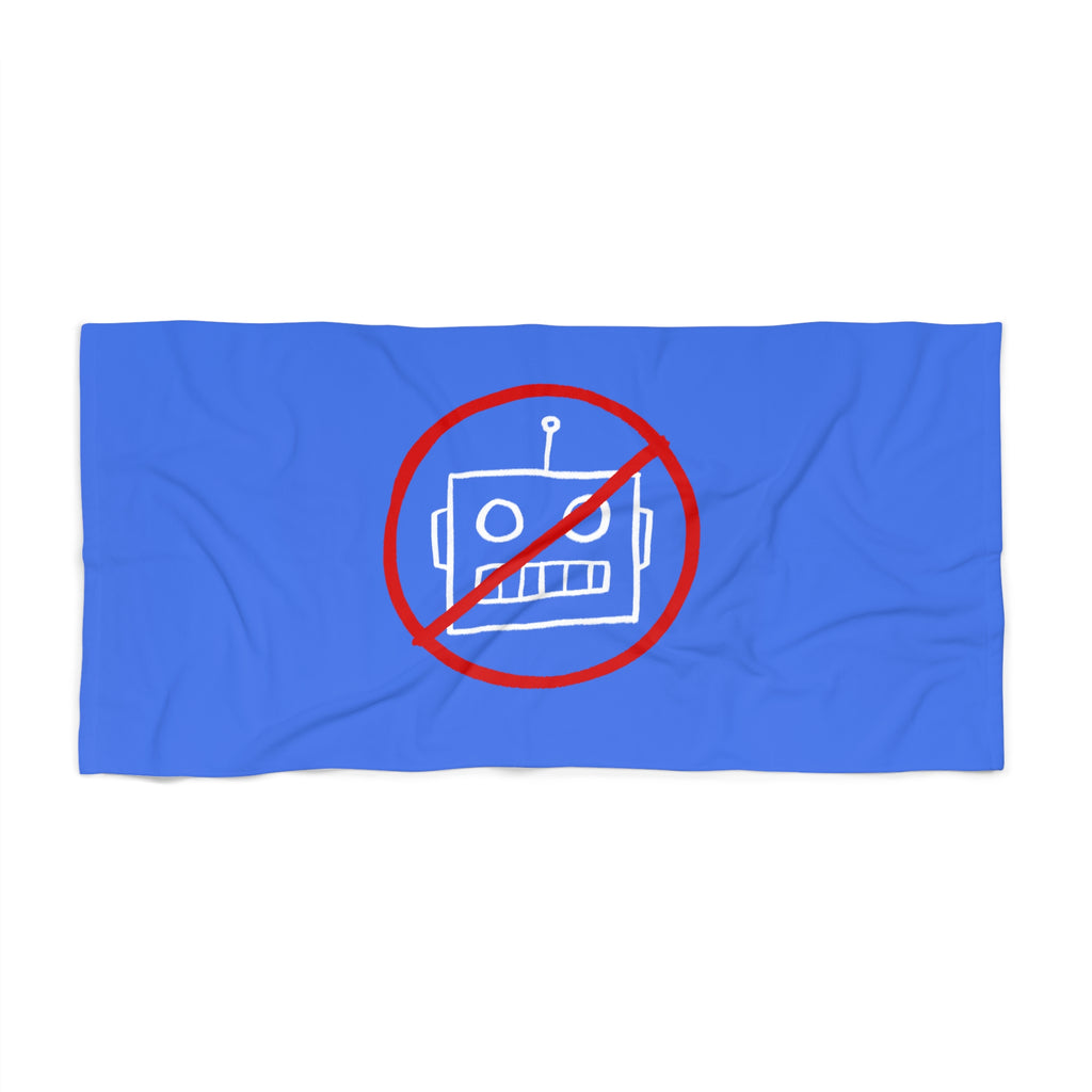 No AI Robot Beach Towel