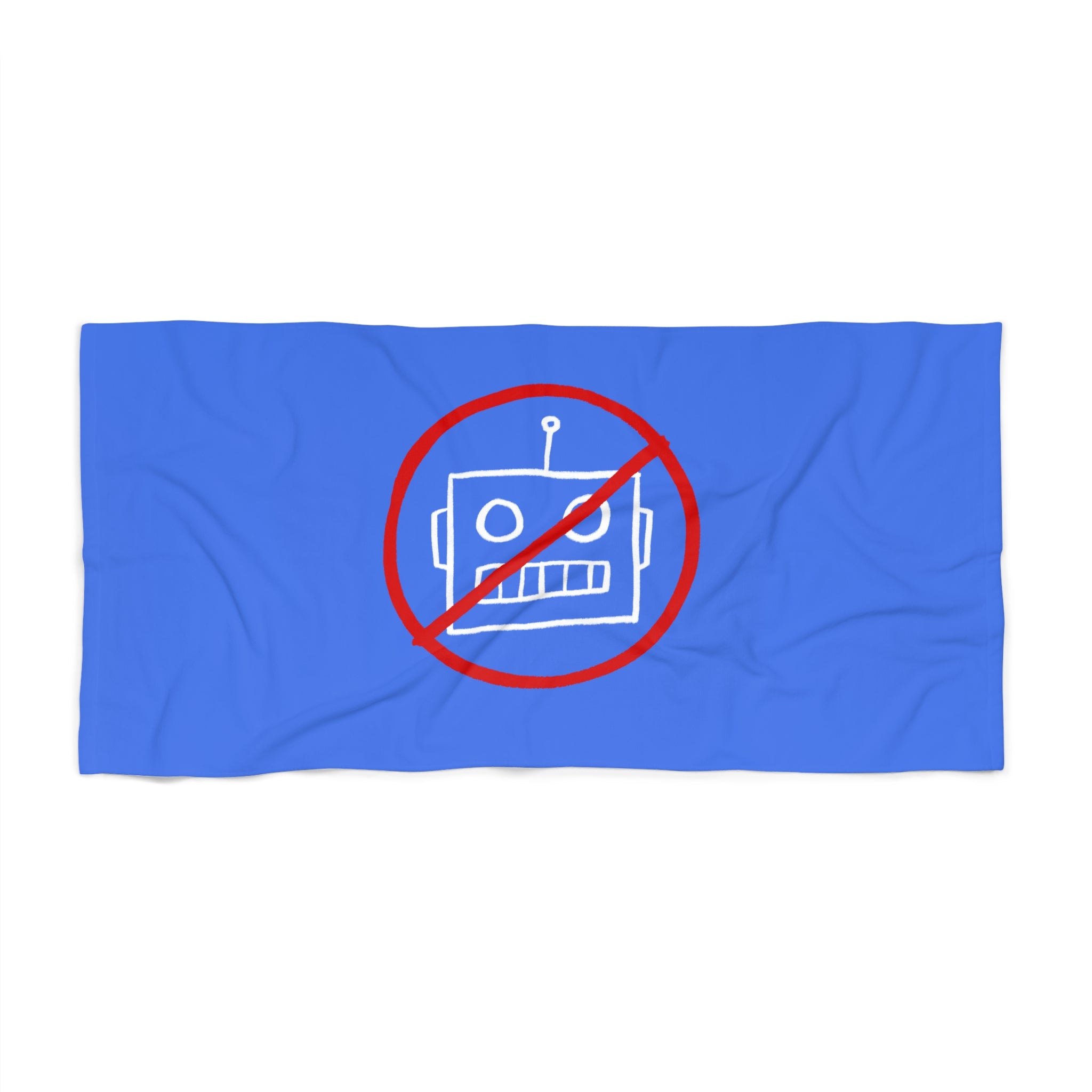No AI Robot Beach Towel