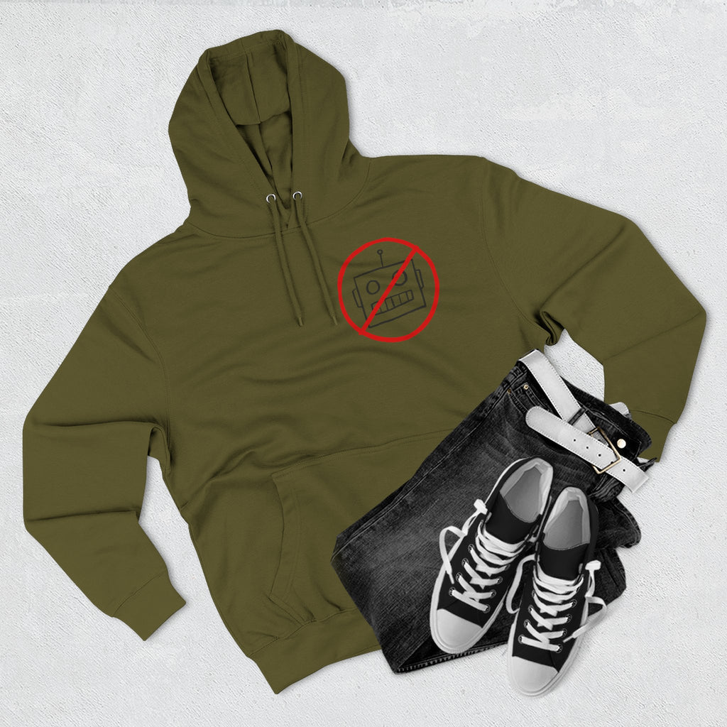 Robot Three-Panel Fleece Hoodie