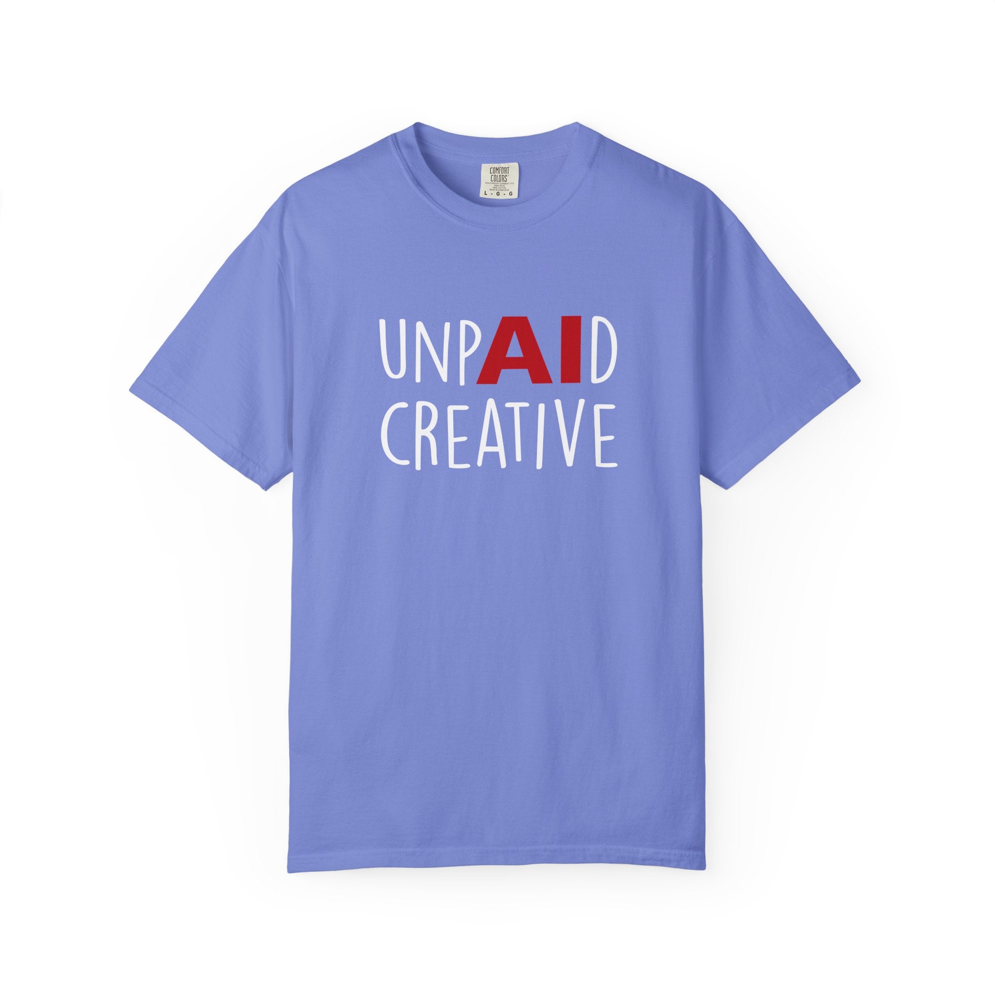 Anti-AI Unisex Garment-Dyed Tee For Creatives