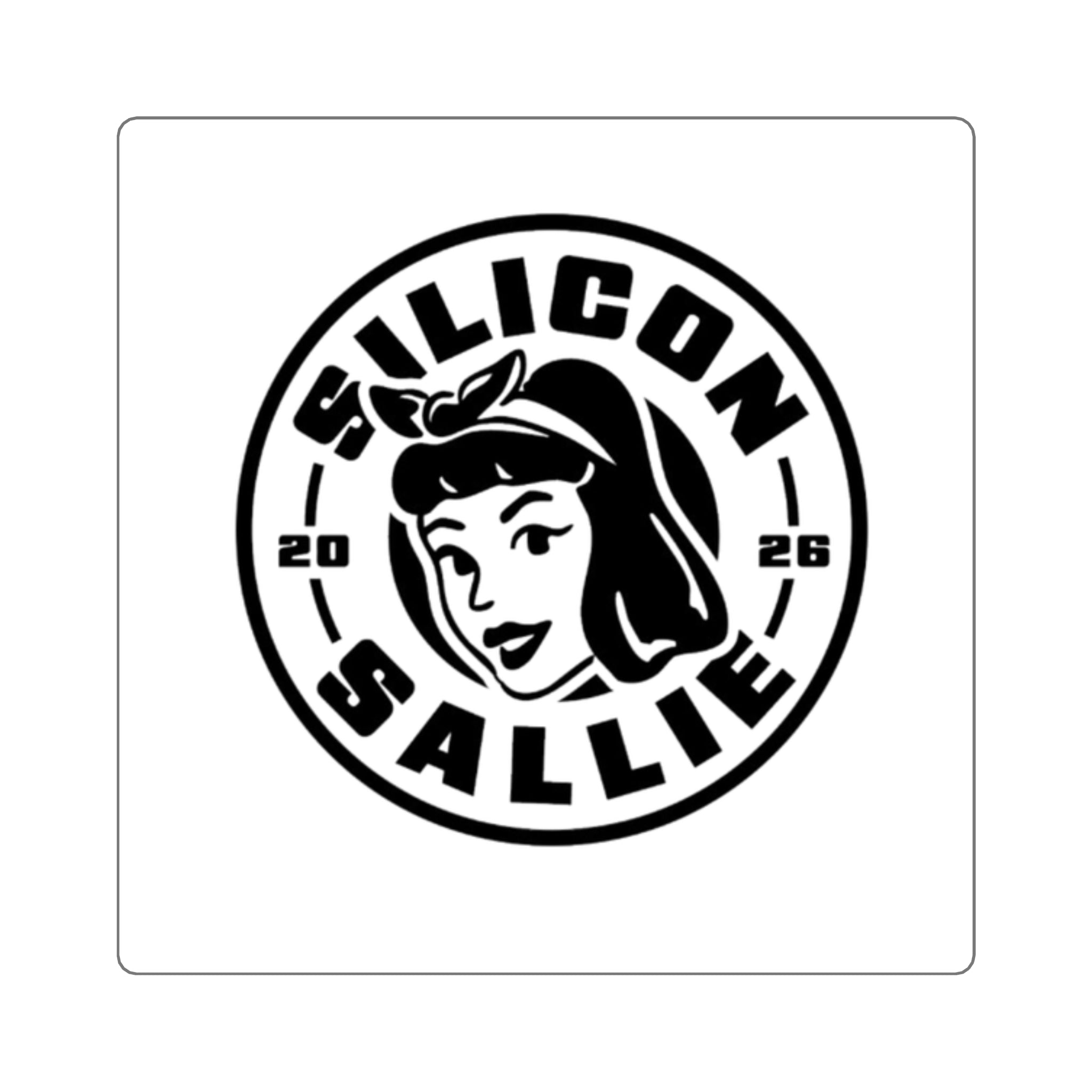 Silicon Sallie Square Stickers