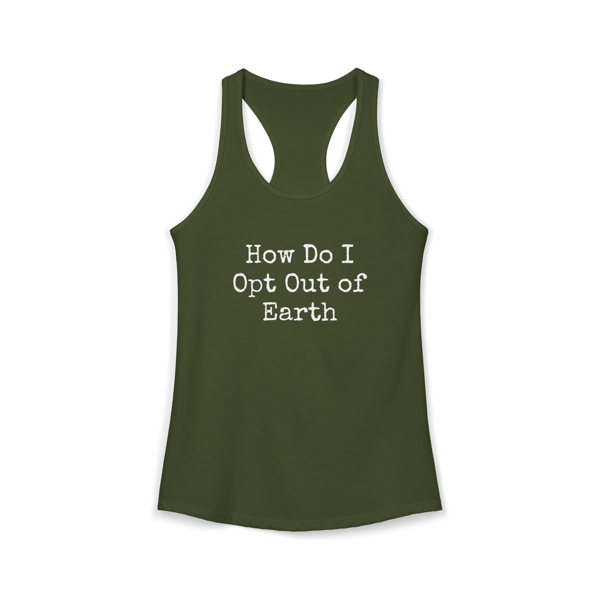 Opt Out Women's Racerback Tank