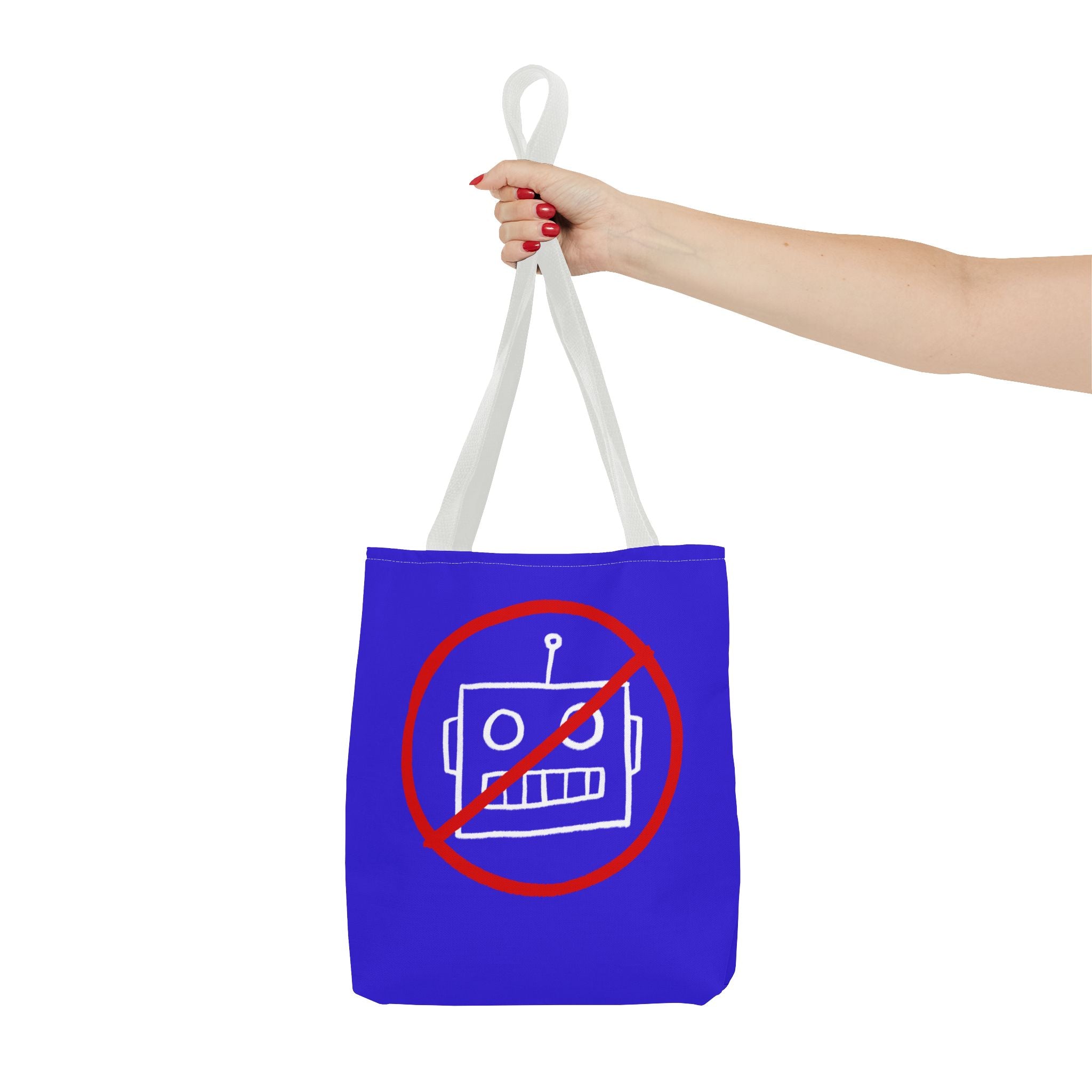 NO AI Robot Tote Bag (AOP)