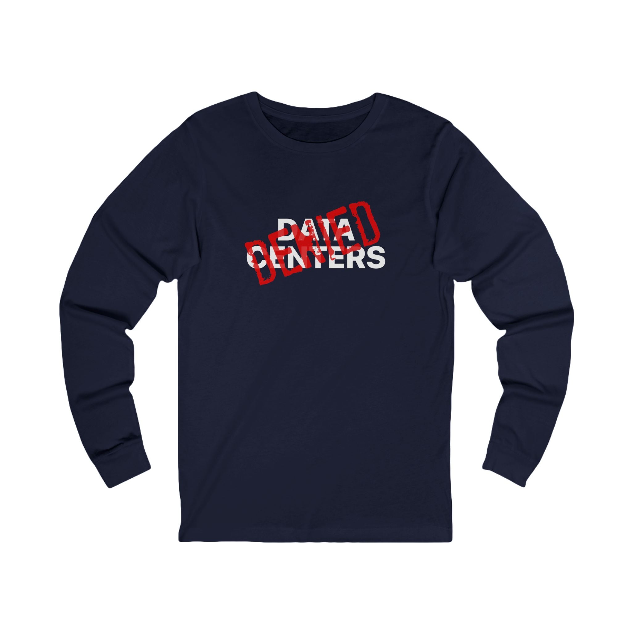 Stop AI Data Centers Jersey Long Sleeve Tee