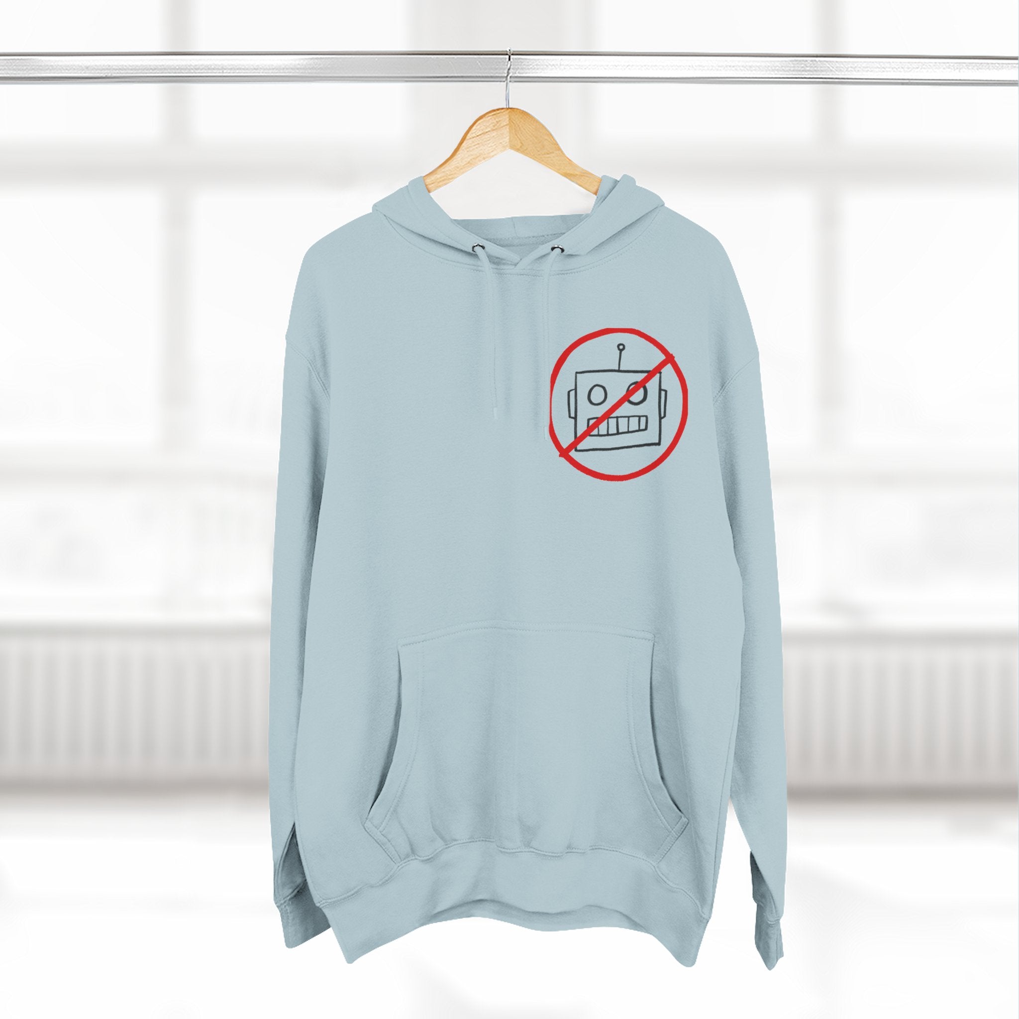 Robot Three-Panel Fleece Hoodie