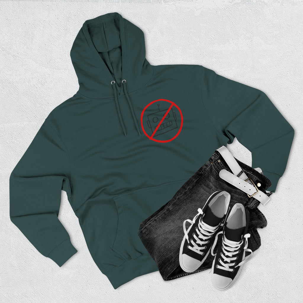 Robot Three-Panel Fleece Hoodie