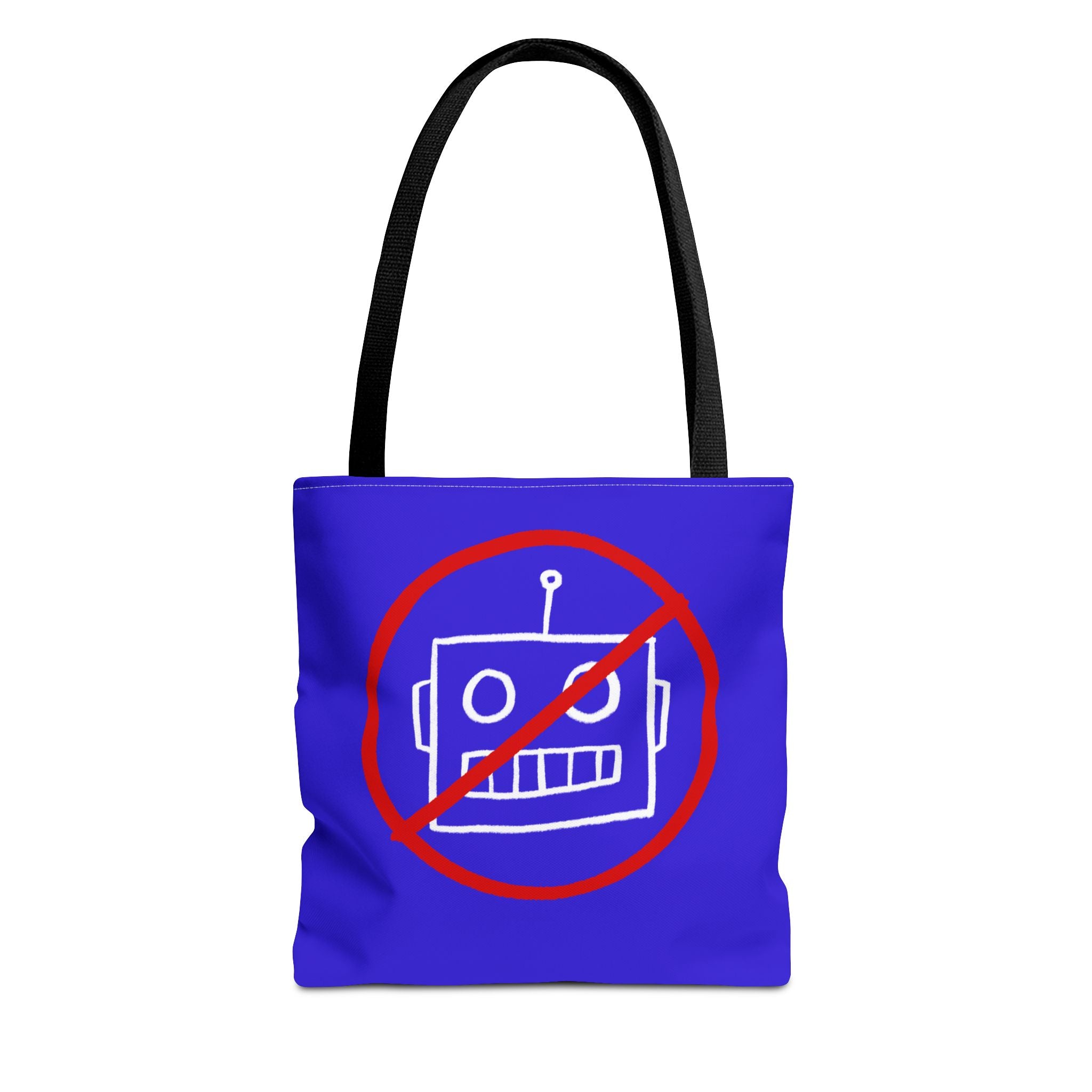 NO AI Robot Tote Bag (AOP)