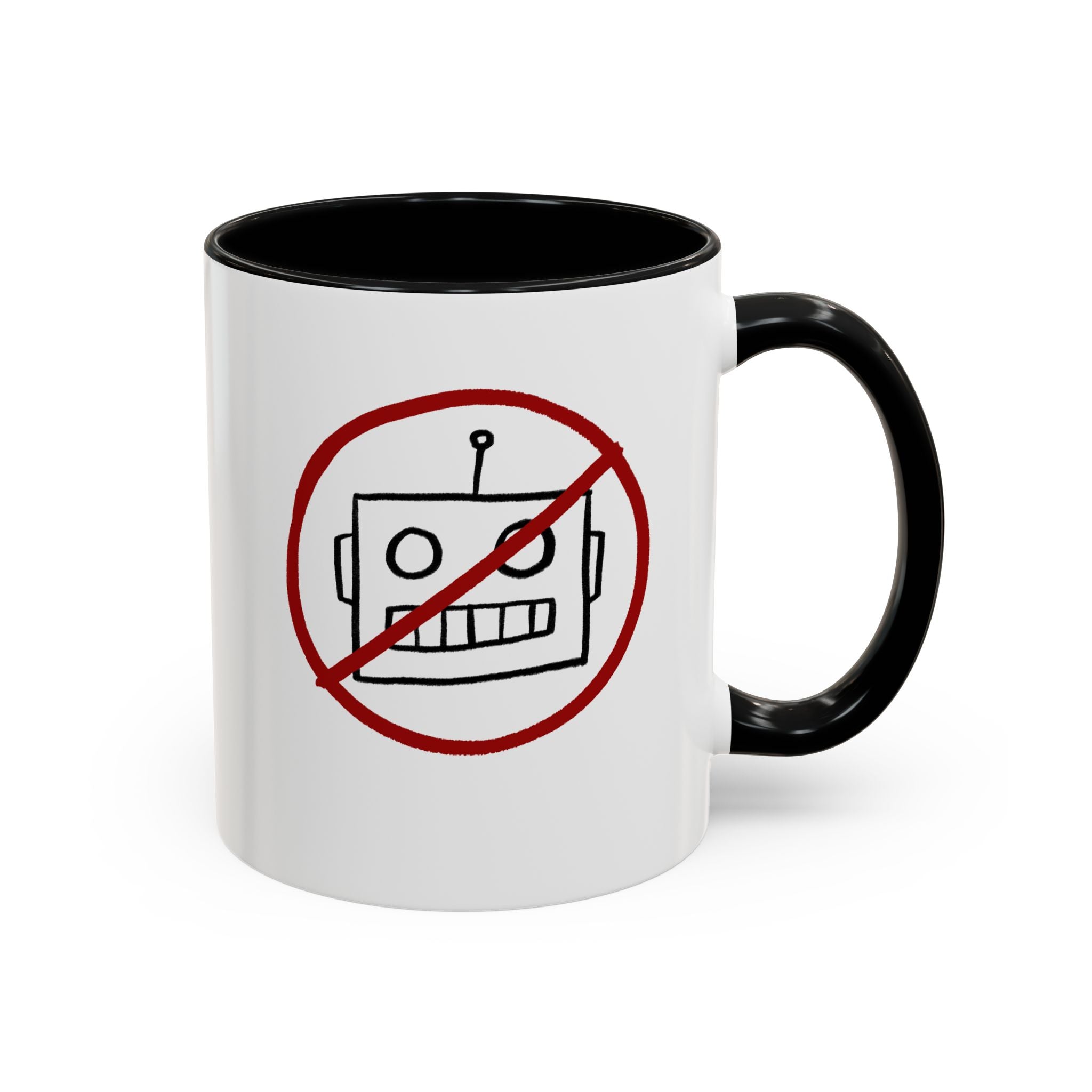 No AI Robot Coffee Mug (11 oz)