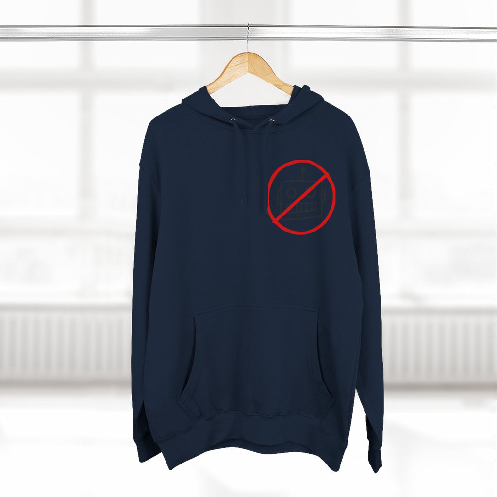 Robot Three-Panel Fleece Hoodie