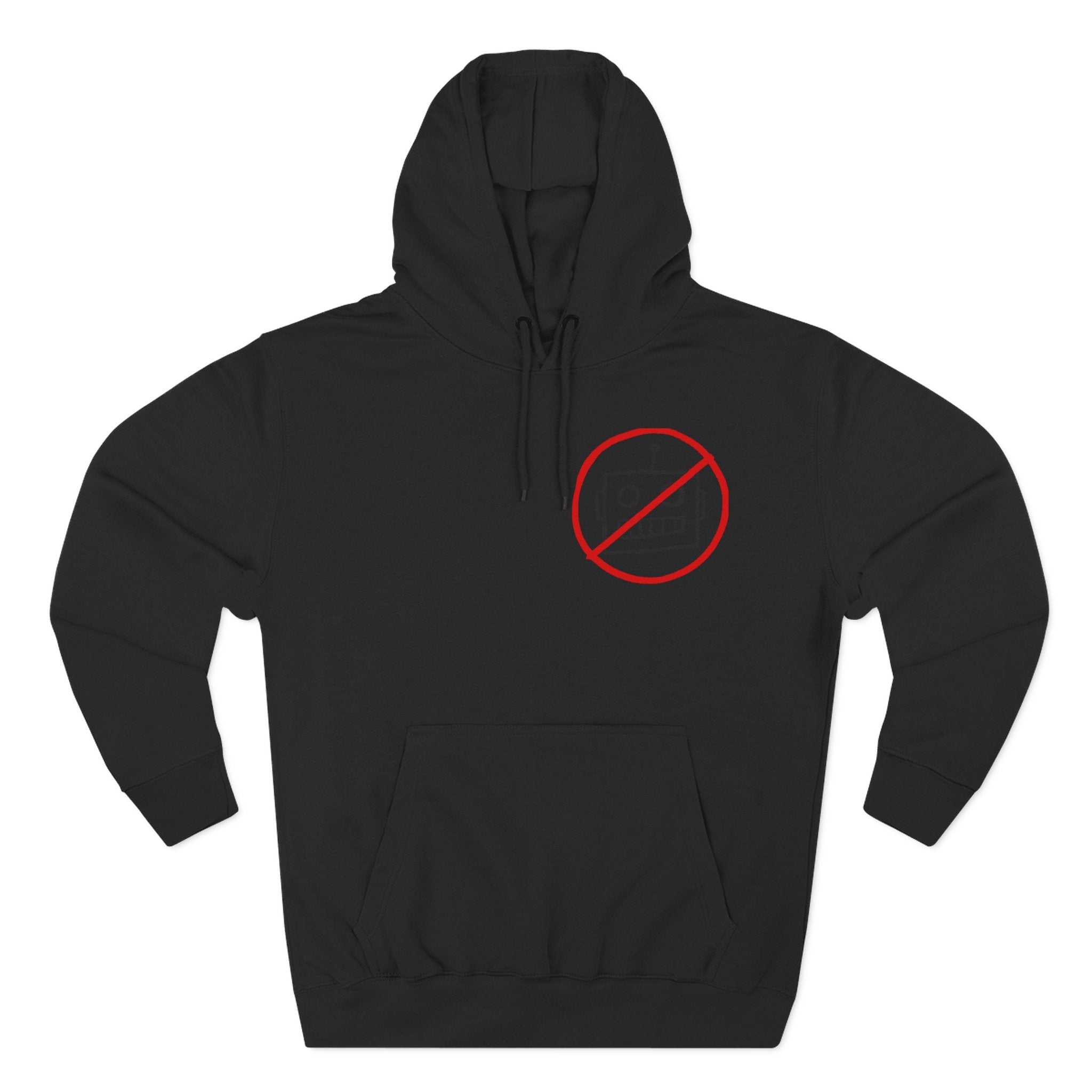 Robot Three-Panel Fleece Hoodie