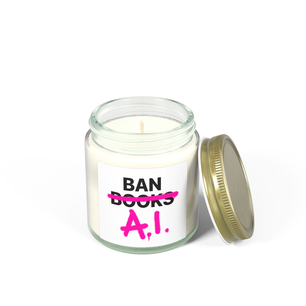 Ban AI not Books Scented Candle, 4oz