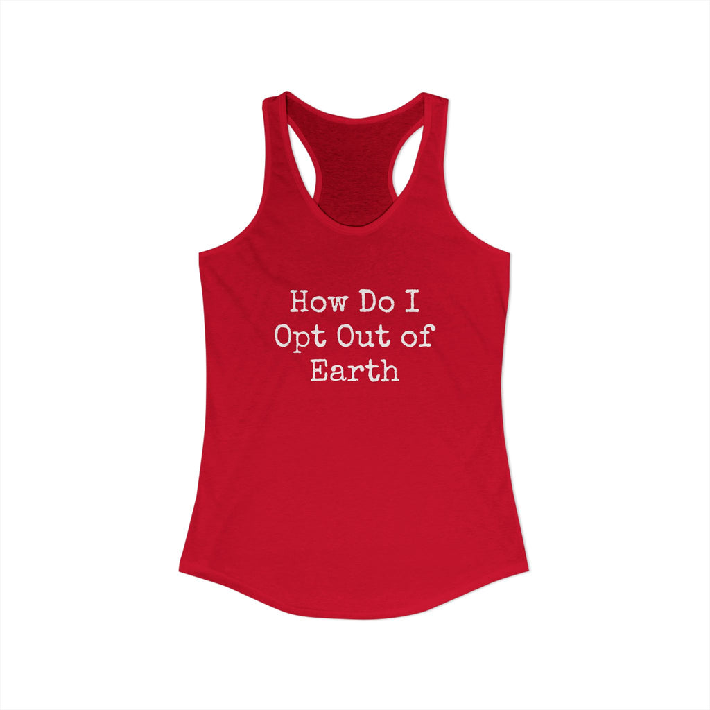 Opt Out Women's Racerback Tank