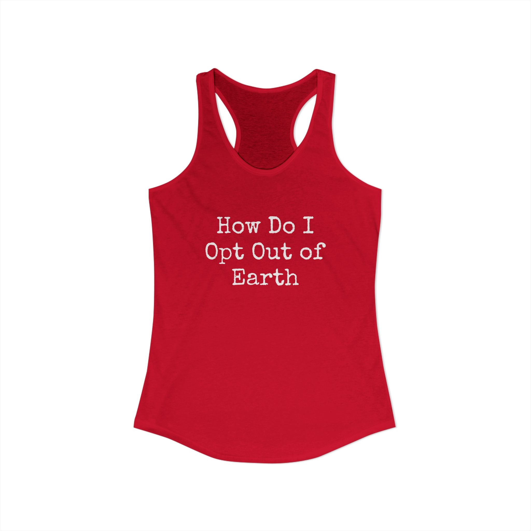 Opt Out Women's Racerback Tank