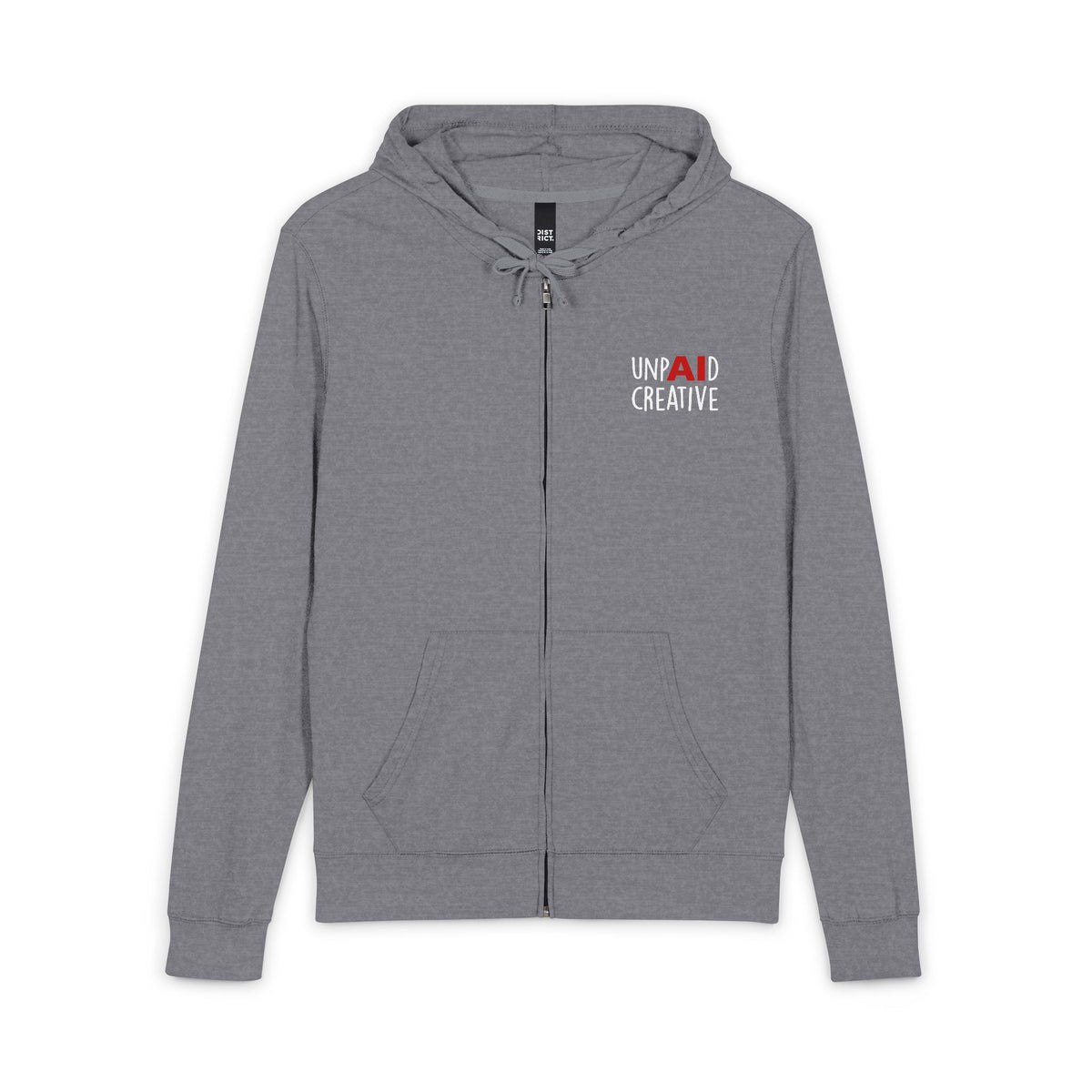 UnpAId Creative Unisex Jersey Full-Zip Hoodie