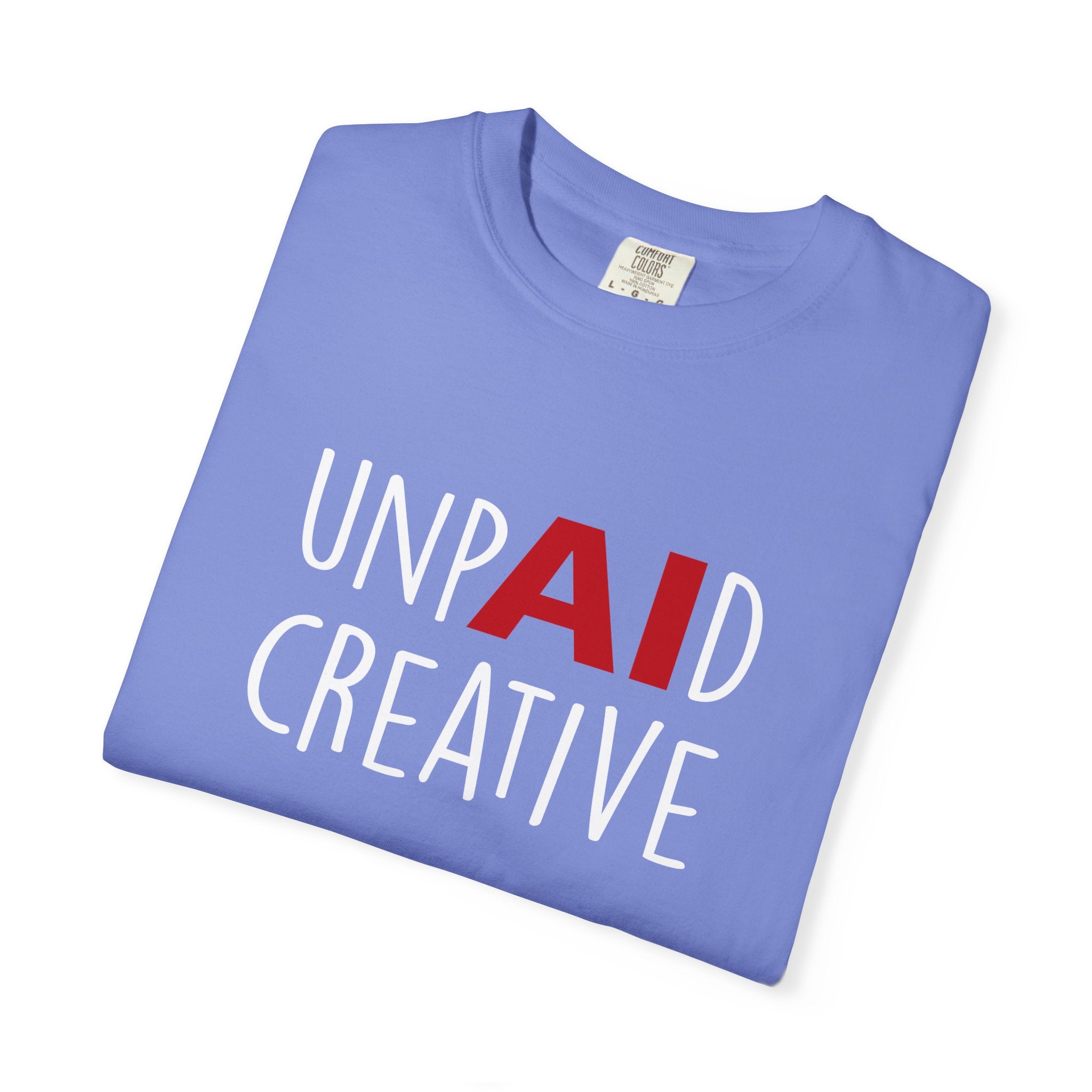 Anti-AI Unisex Garment-Dyed Tee For Creatives