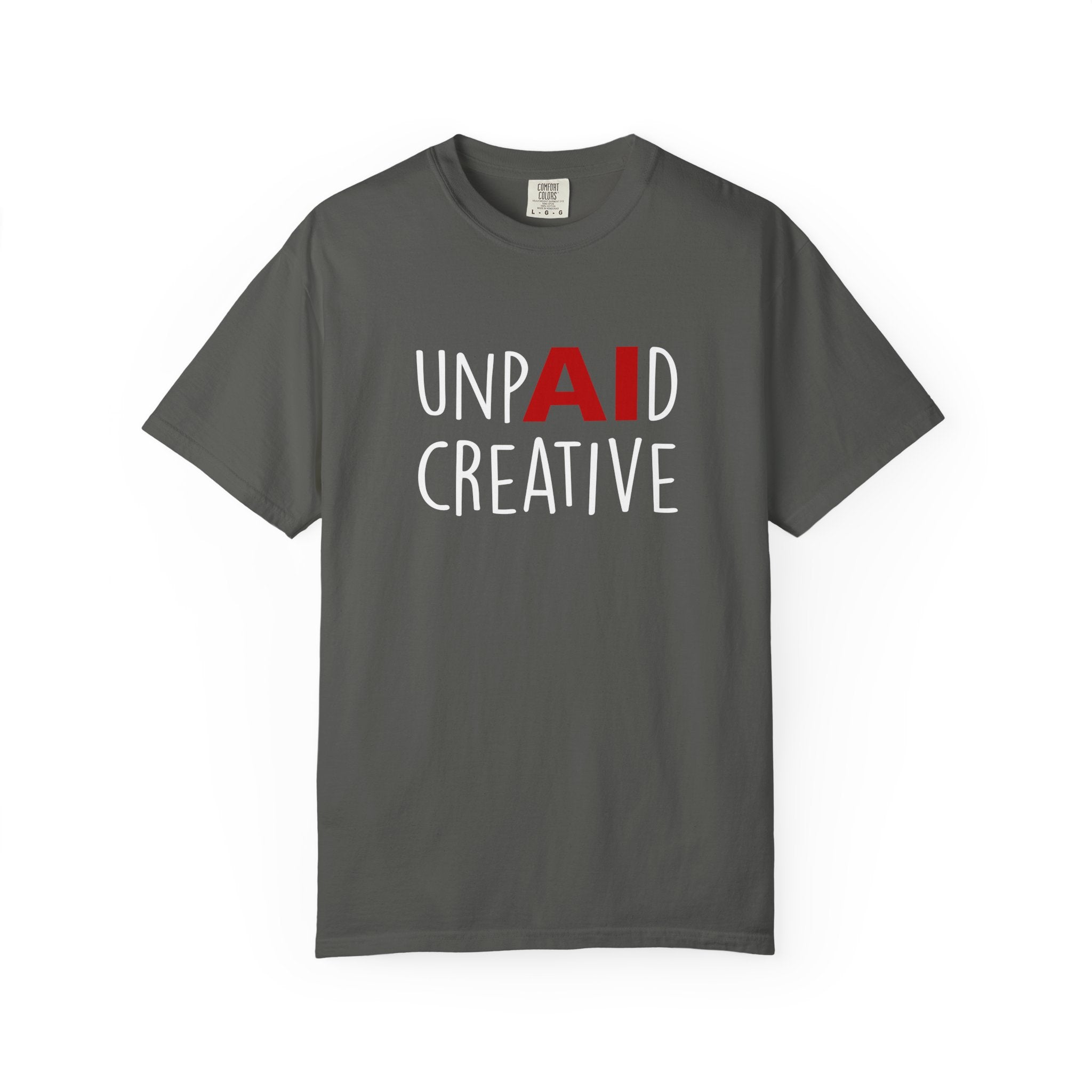 Anti-AI Unisex Garment-Dyed Tee For Creatives